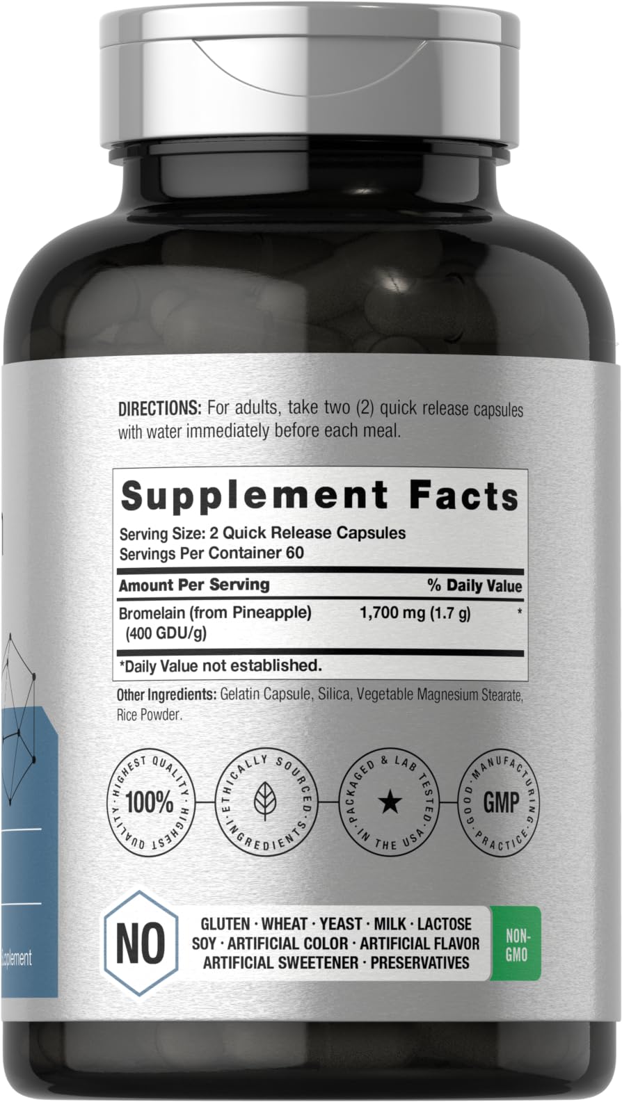 Horbäach Bromelain 1700 mg 120 Capsules