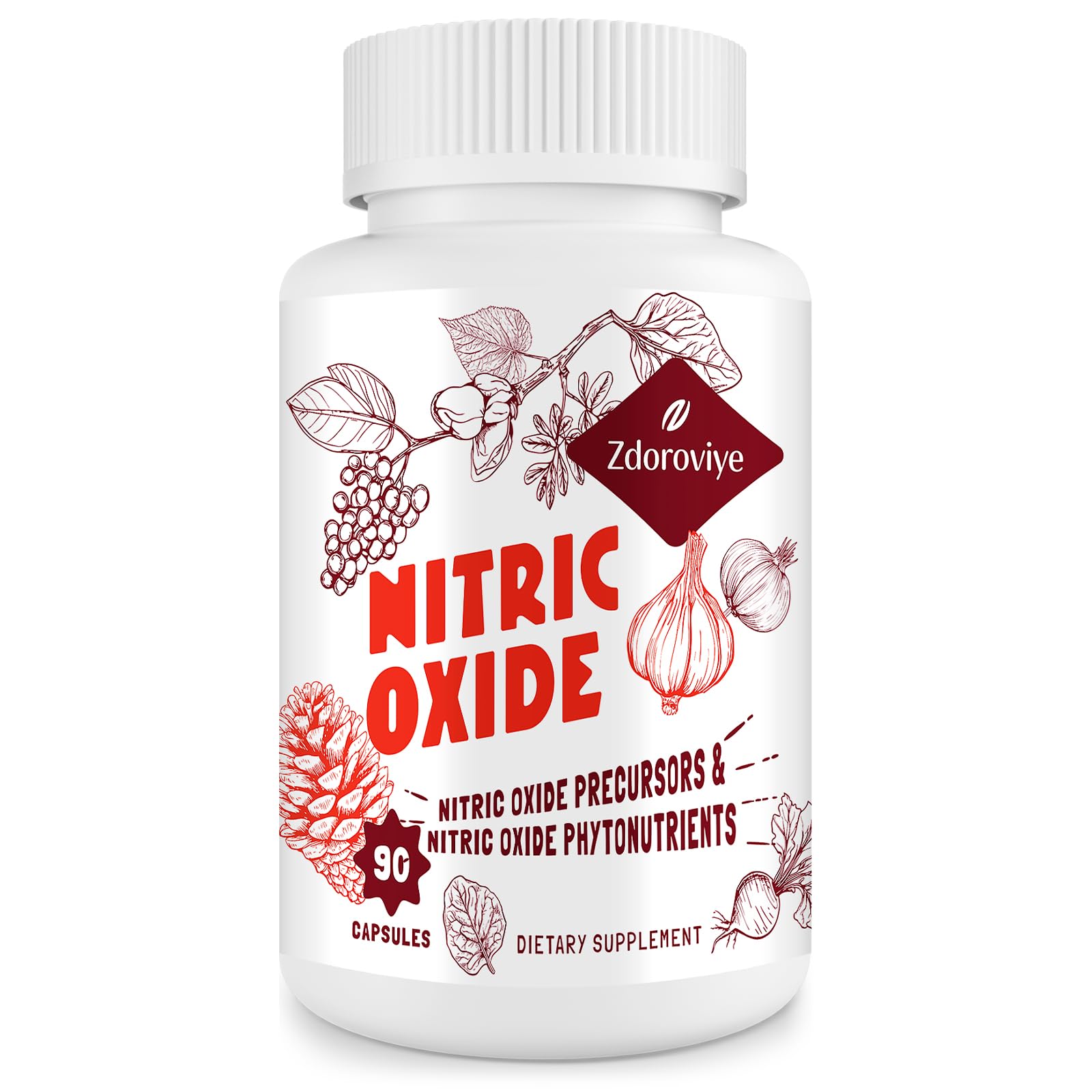 Zdoroviye Nitric Oxide Supplement for Men Capsules 90 Count