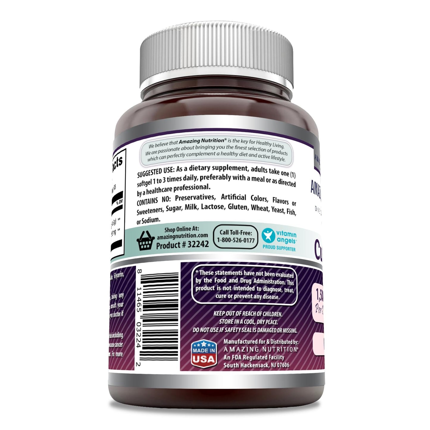 Amazing Nutrition Black Currant Oil 1500 Mg Per Serving with GLA Softgel 1