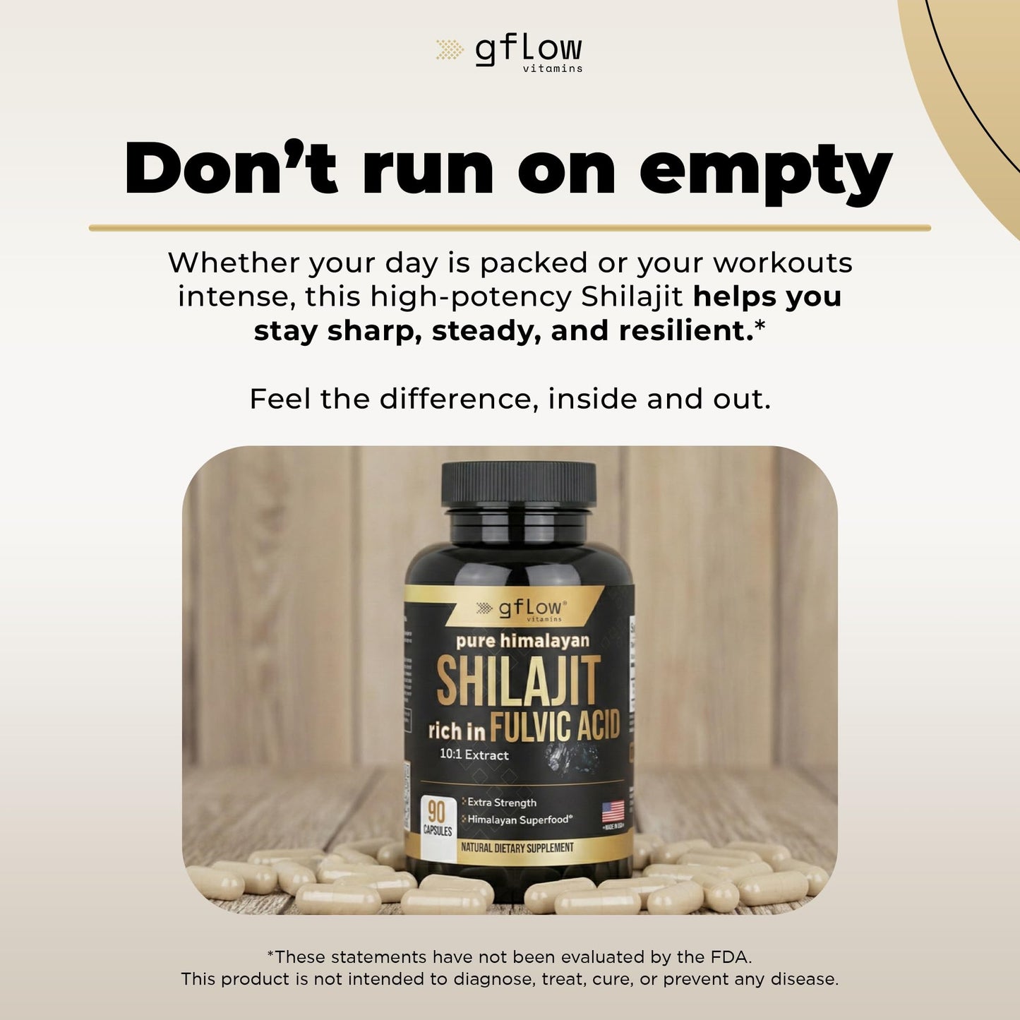 gflow vitamins Shilajit Capsule 90 Count