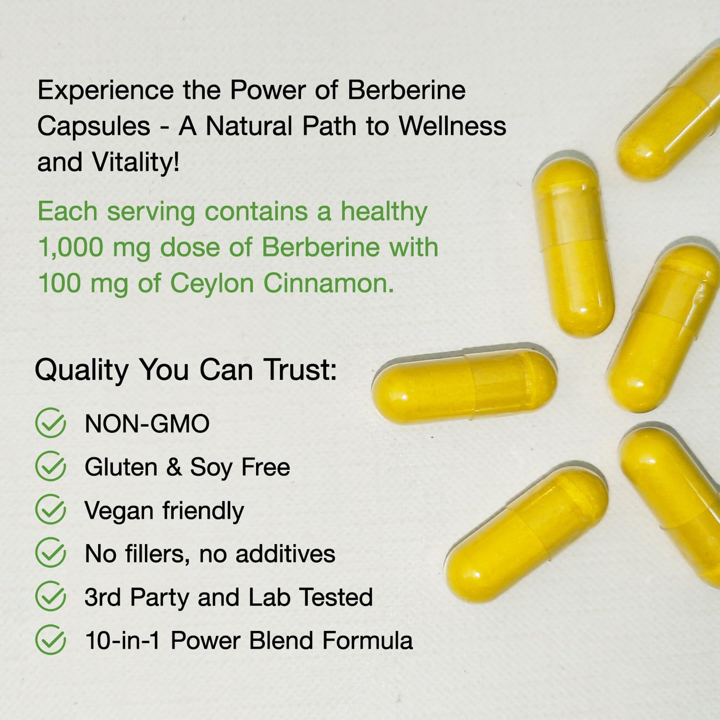 Nature Aurora Berberine Supplement with Cinnamon & Chromium Picolinate Capsules, 90 Count