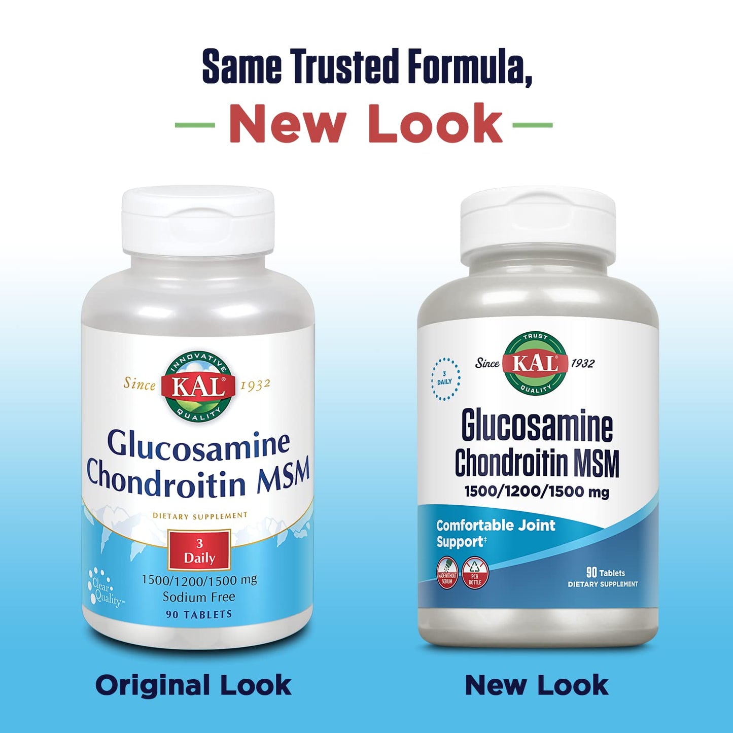 KAL Glucosamine Chondroitin MSM Tablets, 90-Count