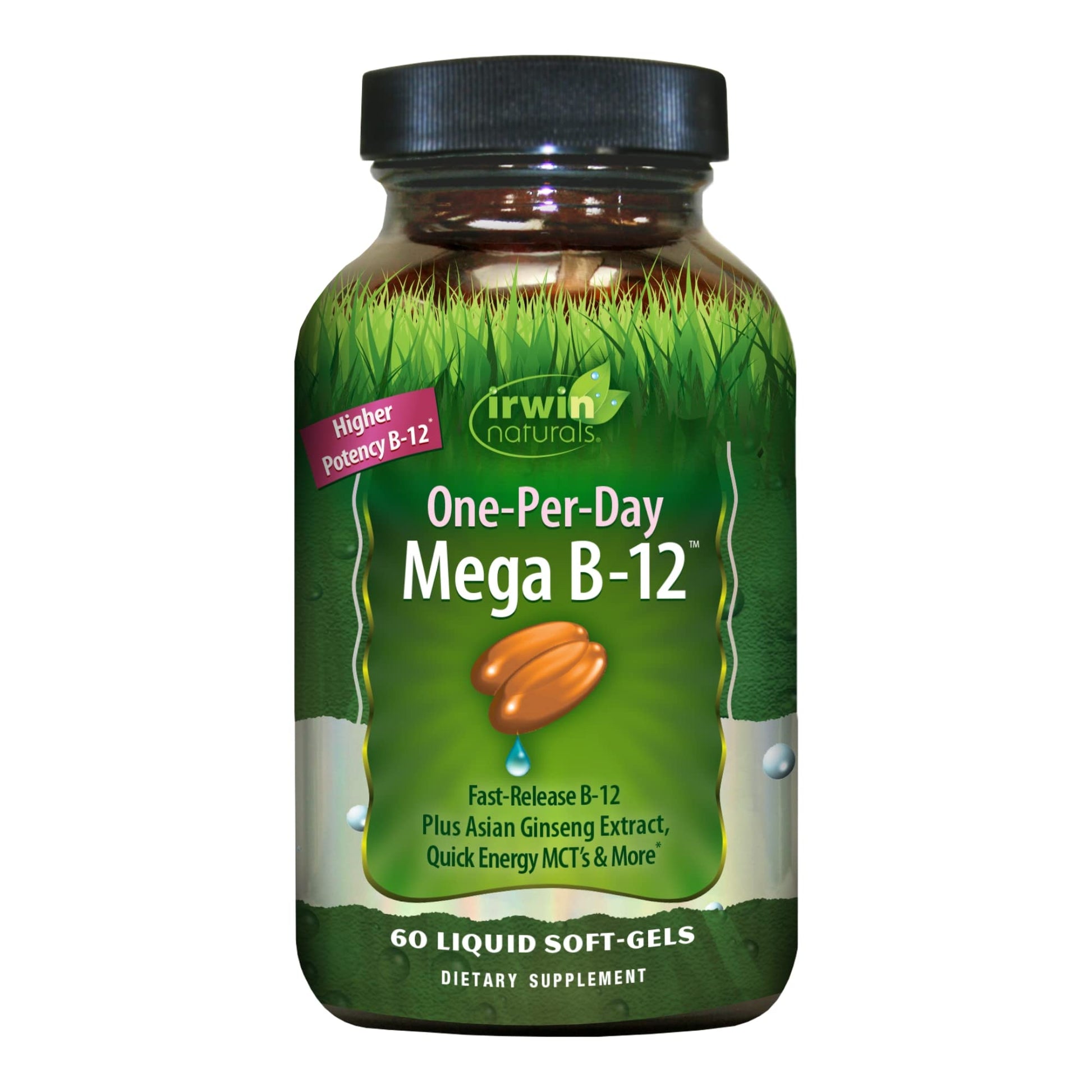 Irwin Naturals One-Per-Day Mega B-12 1500mcg High Potency Methylcobalamin Vitamin Softgels, 60 Count