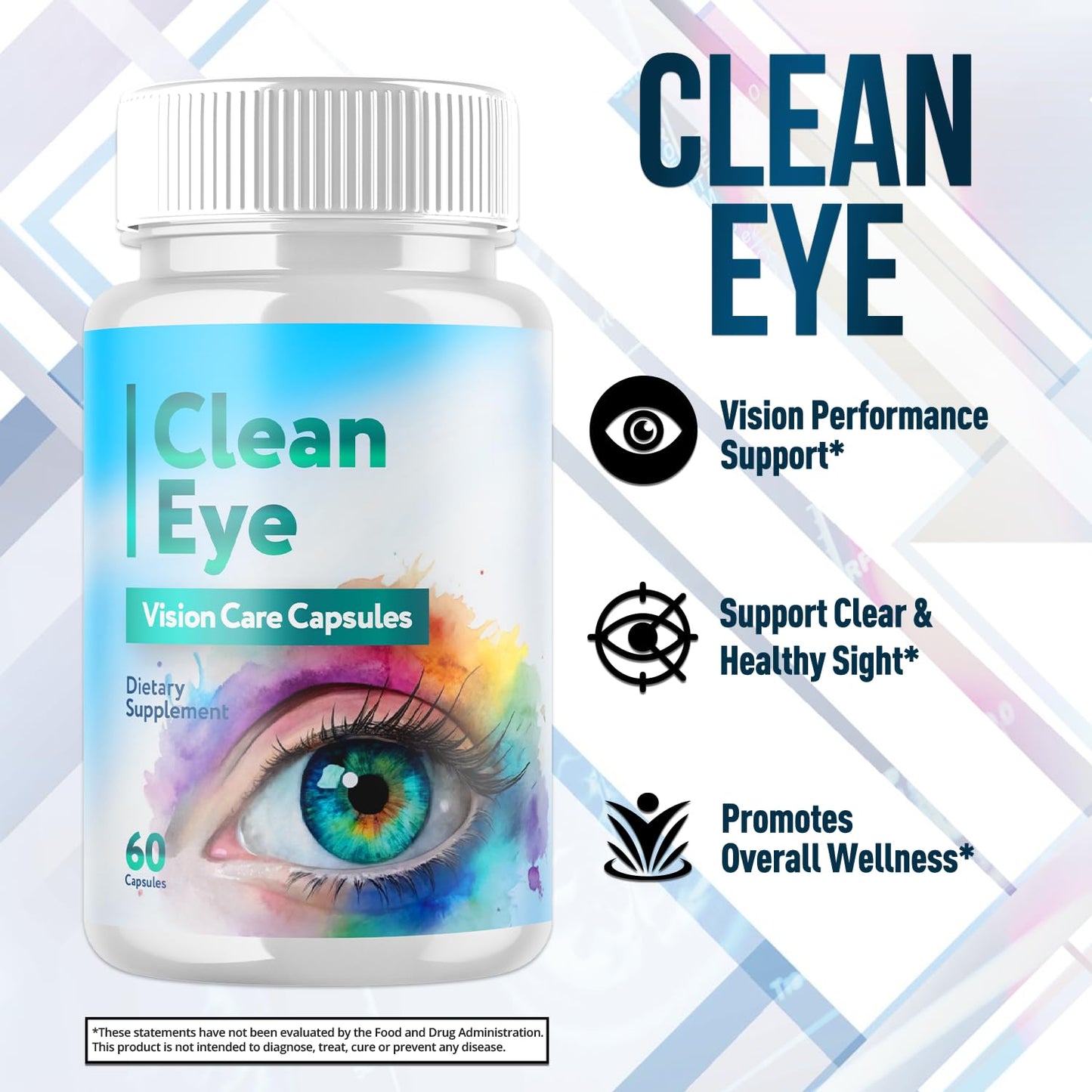 Flex University Clean Eye Vision Care Capsules, 300 Capsules