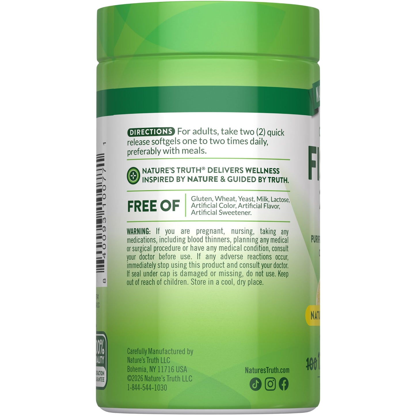 Nature's Truth Fish Oil Softgels 120