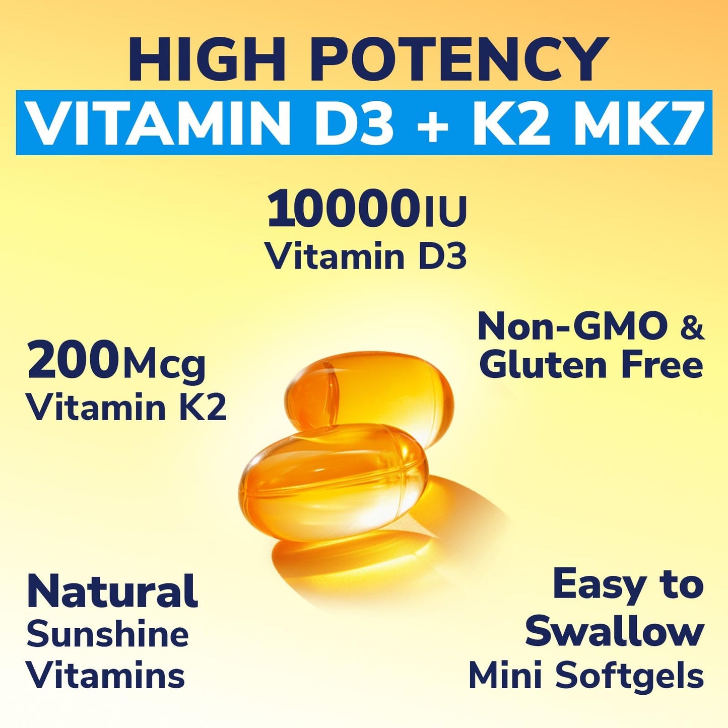 Vitalibre Iron Complex Supplement 60 Capsules & Vitamin D3 K2 Supplement 90 Softgels, 150 Count