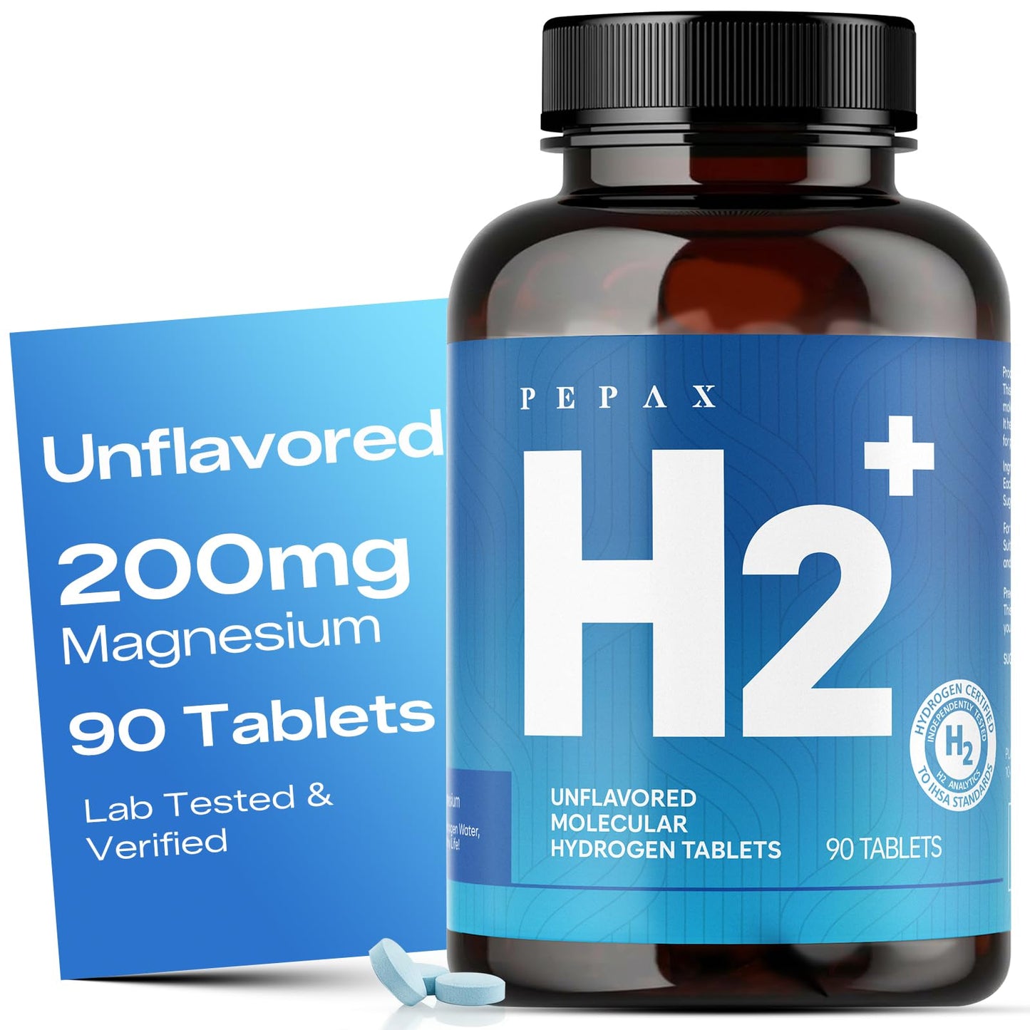 PEPAX Molecular Hydrogen Water Tablets with Magnesium, 90 Tablets