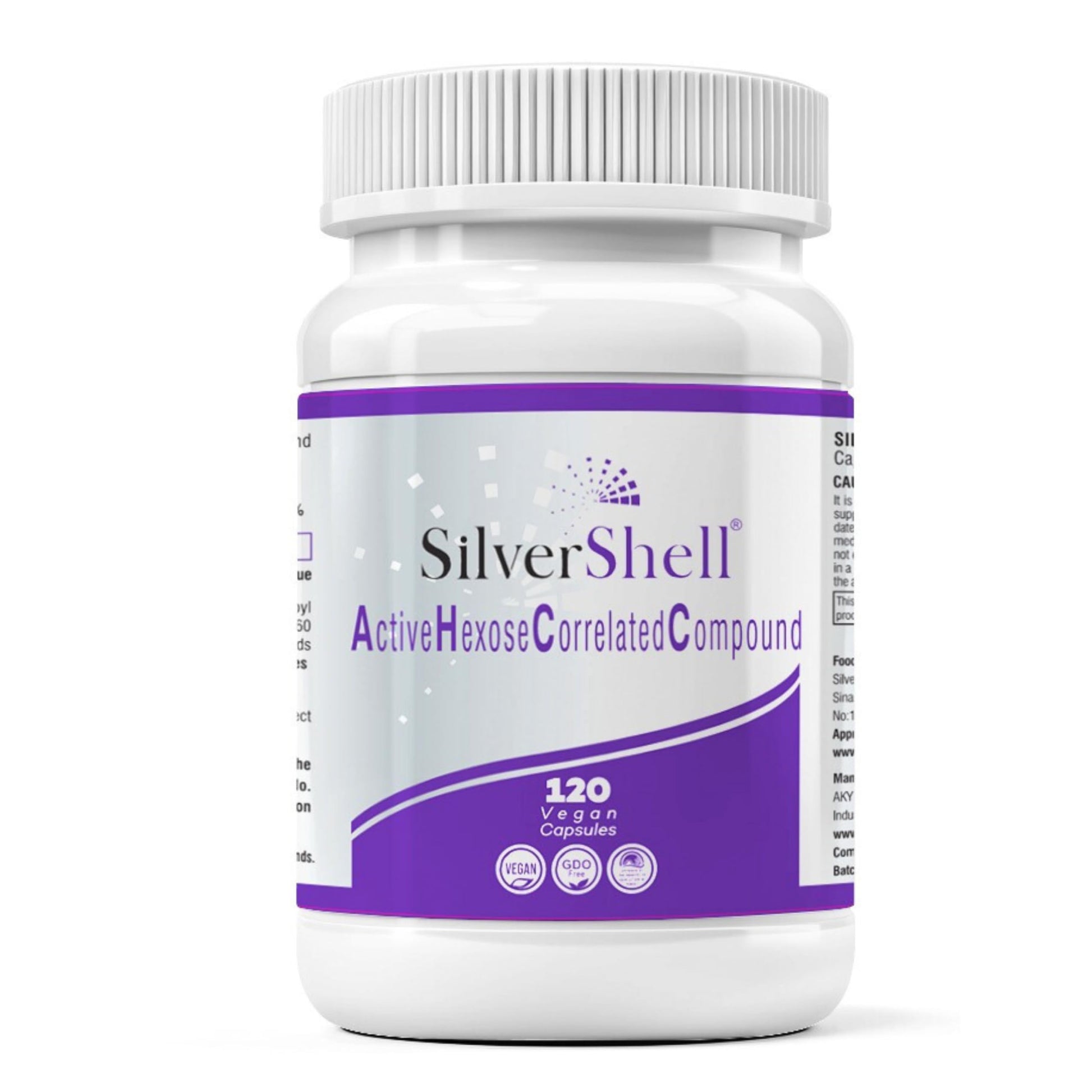 Silvershell Active Hexose Correlated Compound Supplements Capsules 120 Organic Shiitake Mushroom Extract, Vegan, Immune Support, Non-GMO & Gluten-Free