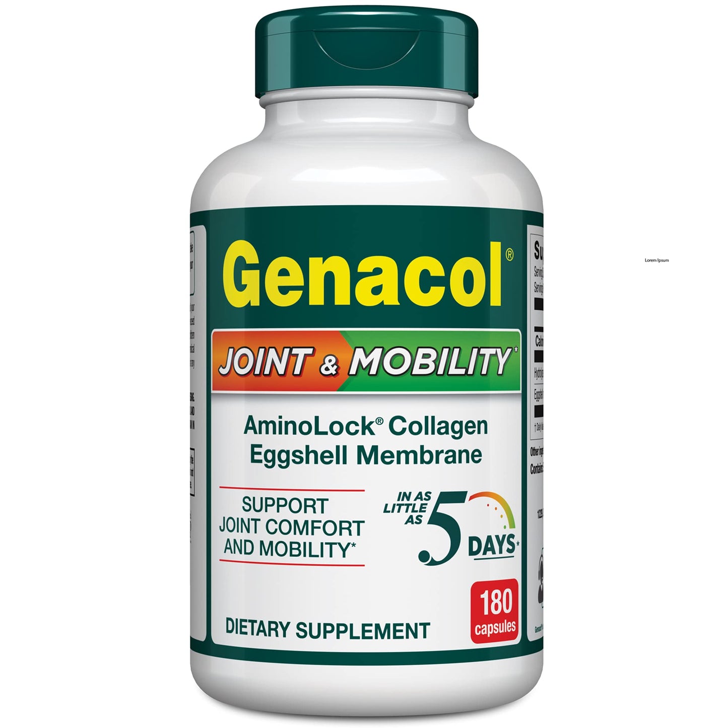 Genacol Joint & Mobility Eggshell Membrane & Collagen Capsules, 180 Capsules