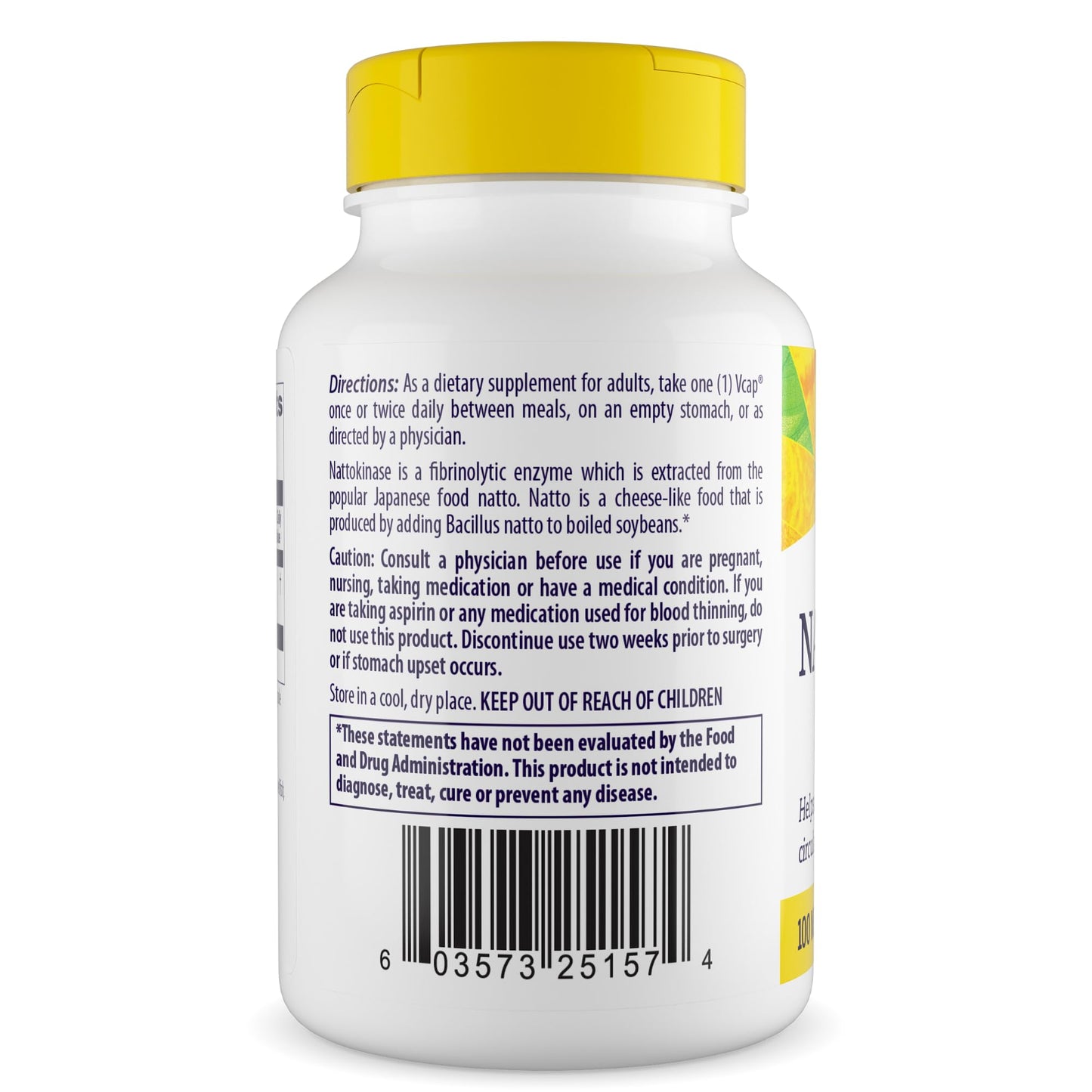 Healthy Origins Nattokinase 2,000 FUs, 100 mg Capsule, 60 Veggie Capsules