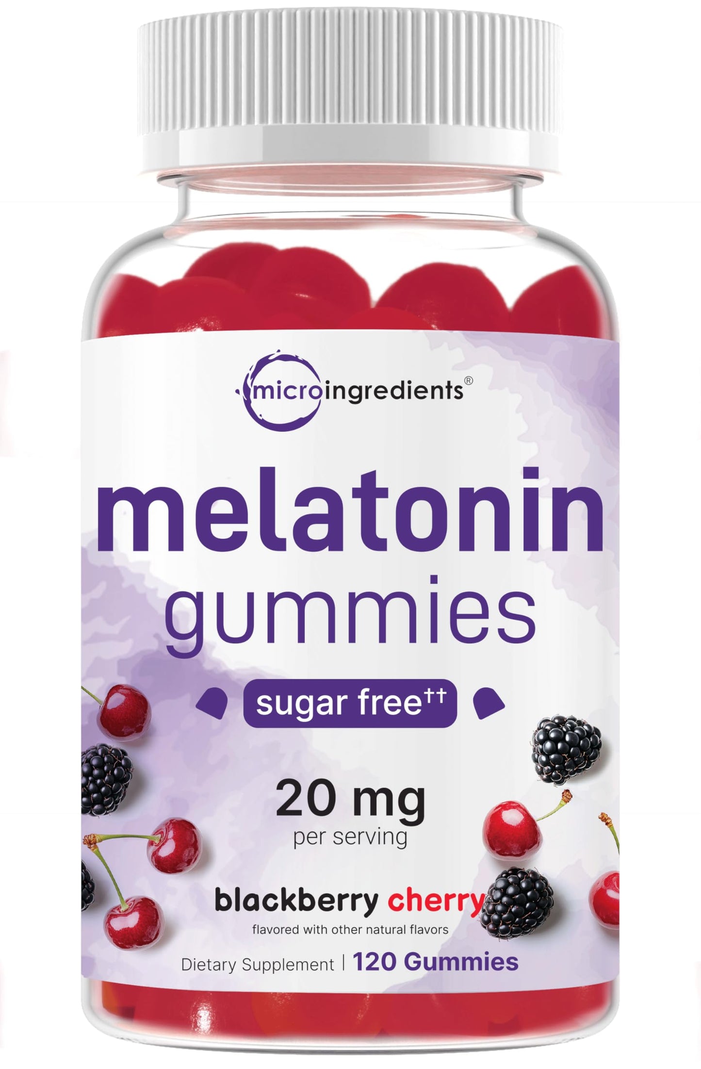 Micro Ingredients Melatonin 20mg Gummies, 120 Count