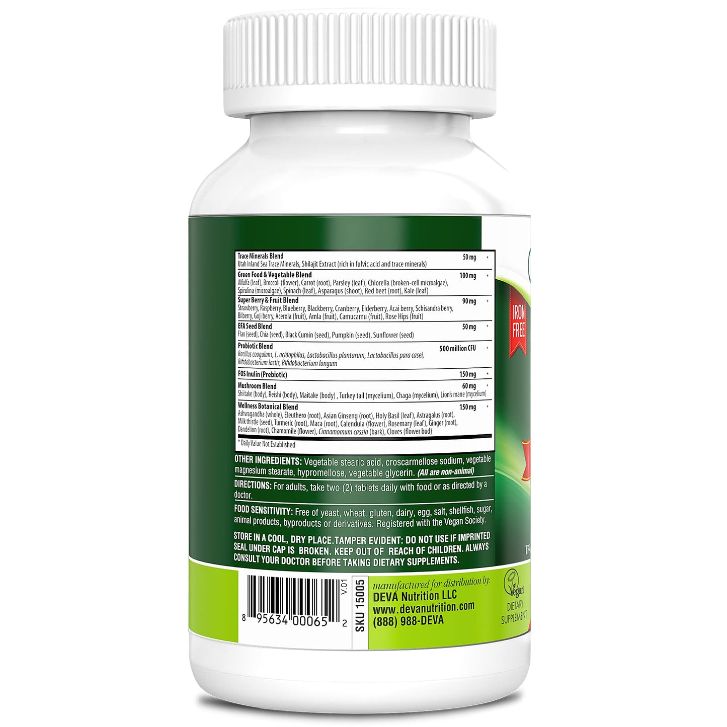 DEVA Tuba Prime Vegan Multivitamin 90 Tablets