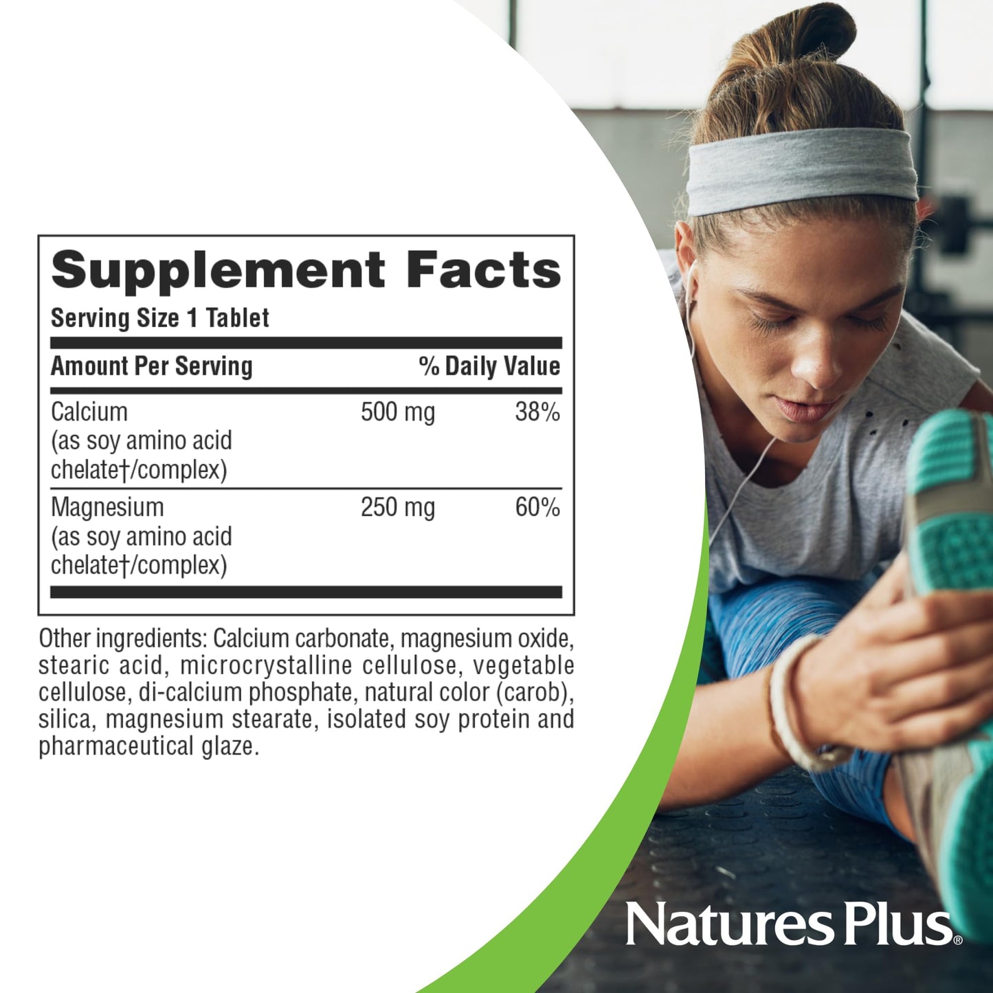 NaturesPlus Cal/Mag Tablets, 180 Count