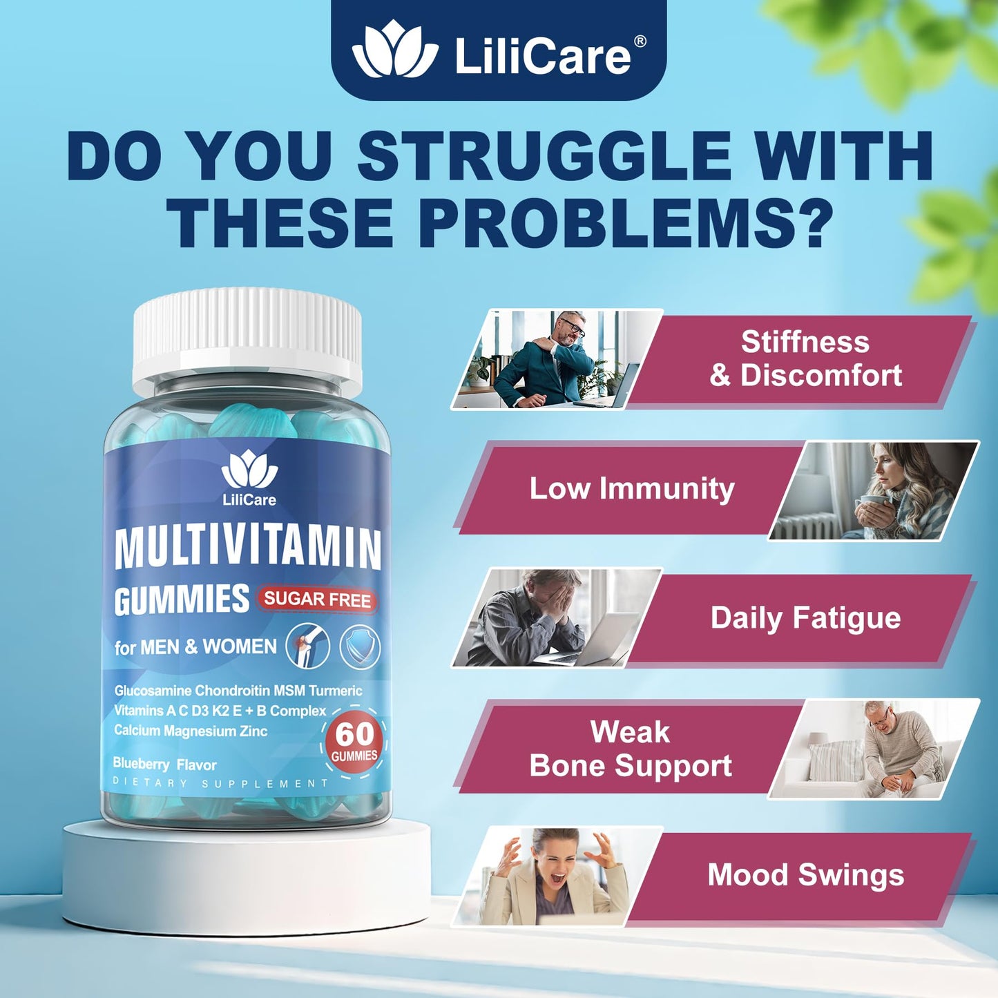 LILICARE Methylated Multivitamin Gummies 120 count