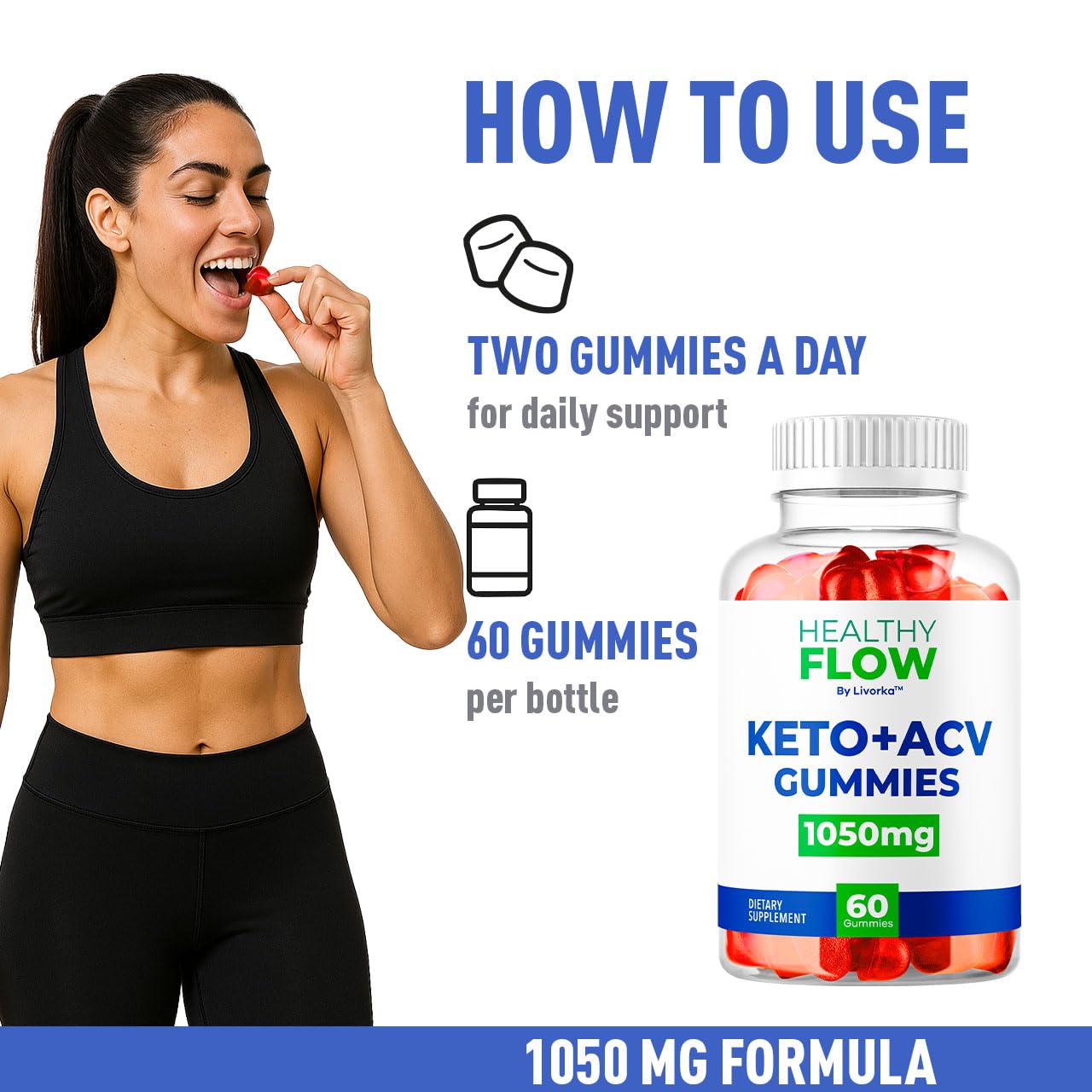LIVORKA Healthy Flow ACV Gummies Advanced Formula, 300 Gummies