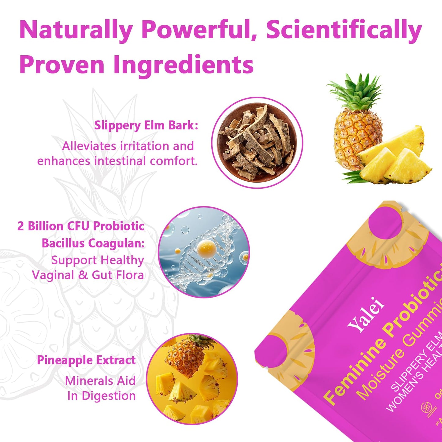 Yalei Slippery Kitty Probiotic Gummy 60 Count
