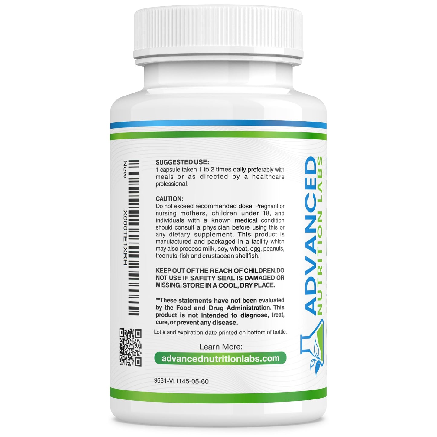 Advanced Nutrition Labs Herbal Water Relief Diuretic Water Pills for Water Retention, Bloating, Swollen Legs, Feet - Dandelion Extract Supplement - Water Retention Loss - Diuretics for Women & Men, 60 Capsules