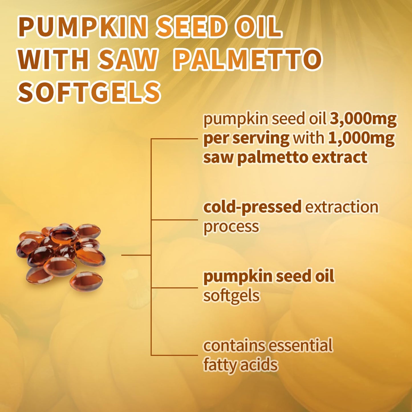 VivoNu Pumpkin Seed Oil with Saw Palmetto Capsules, Capsule, 1200 Count