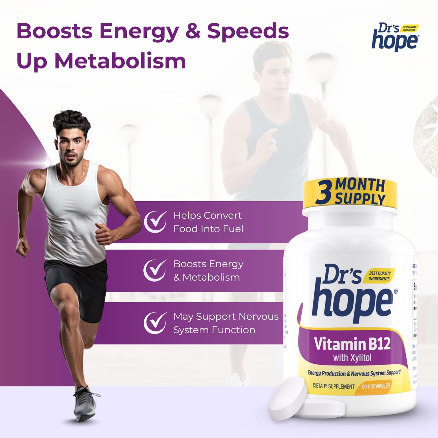 Dr’s Hope Vitamin B12 1000mcg Capsules 90