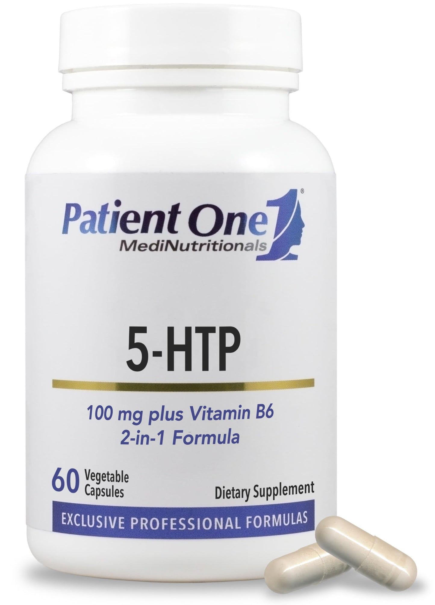 Patient One 5-HTP 100 mg with Vitamin B6, 60 Capsules