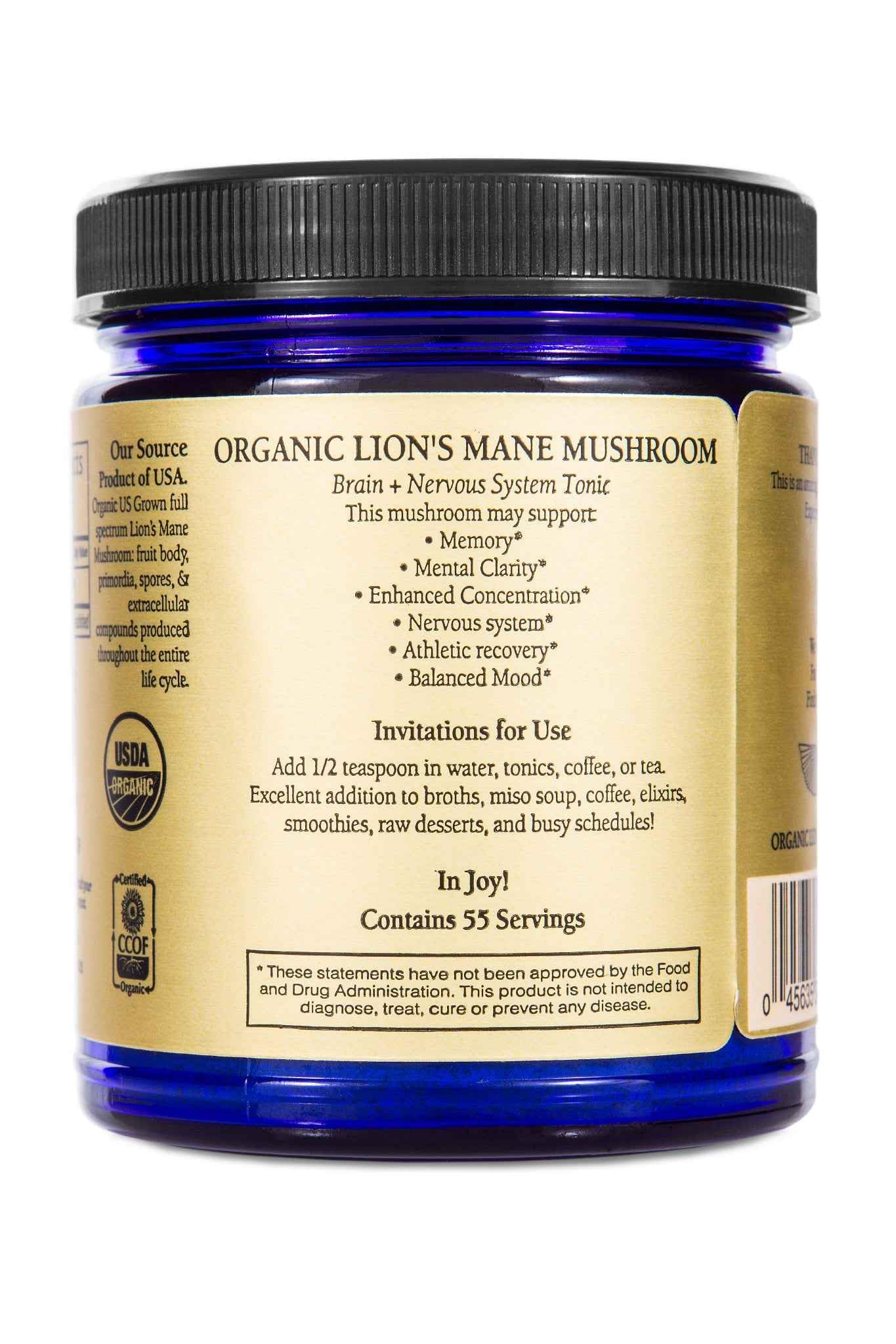 Sun Potion Lion's Mane Mind Power Mushroom Powder 3.5 oz