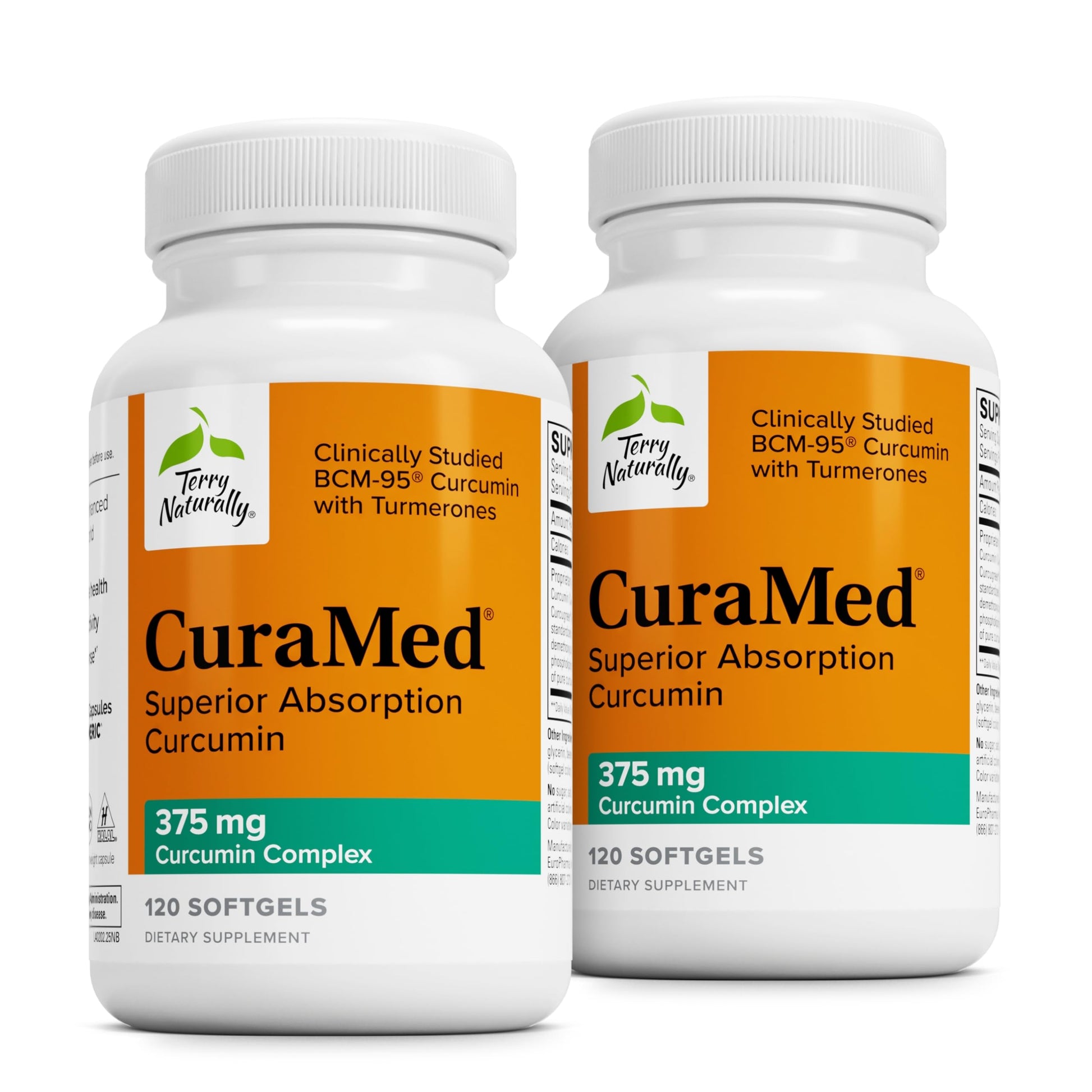 Terry Naturally CuraMed 375 mg BCM-95 Curcumin, 120 Softgels