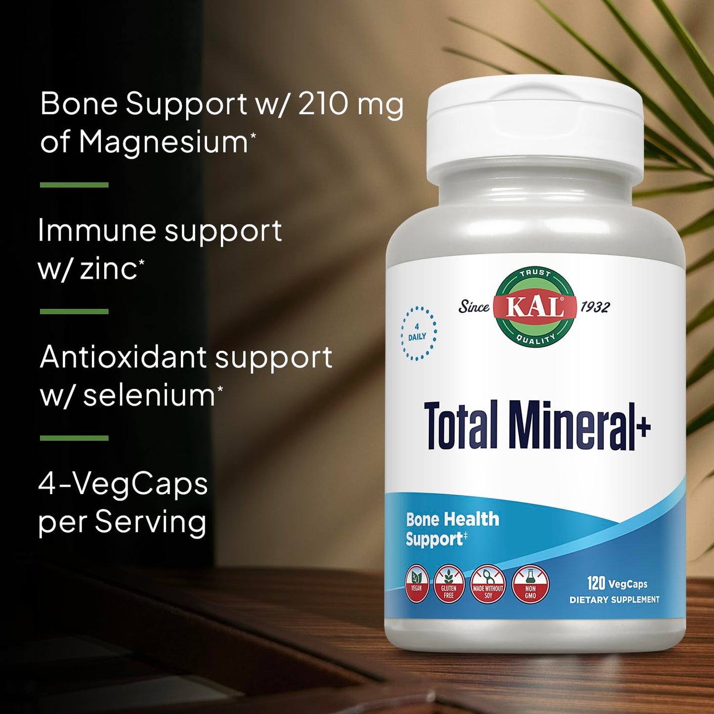 KAL Total Mineral Plus Capsules, 120 Count
