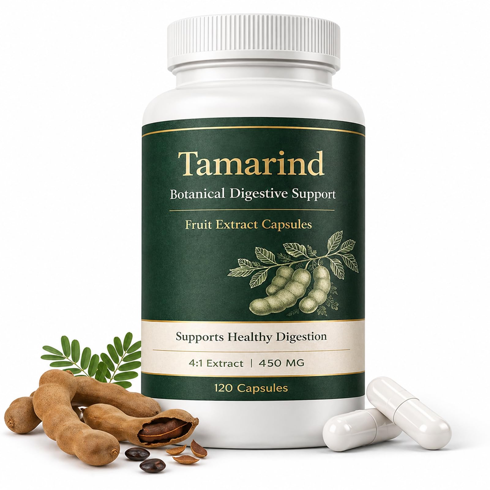 Tufonra Tamarind Seed Extract Supplement Capsules, 120 Count