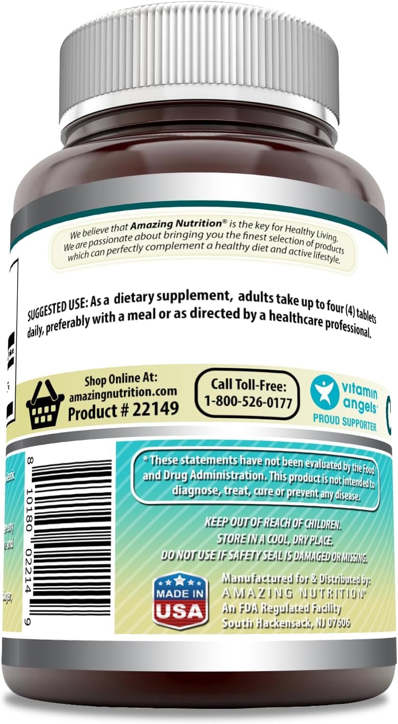 Amazing Nutrition Calcium Citrate Supplement Tablet, 240 Count