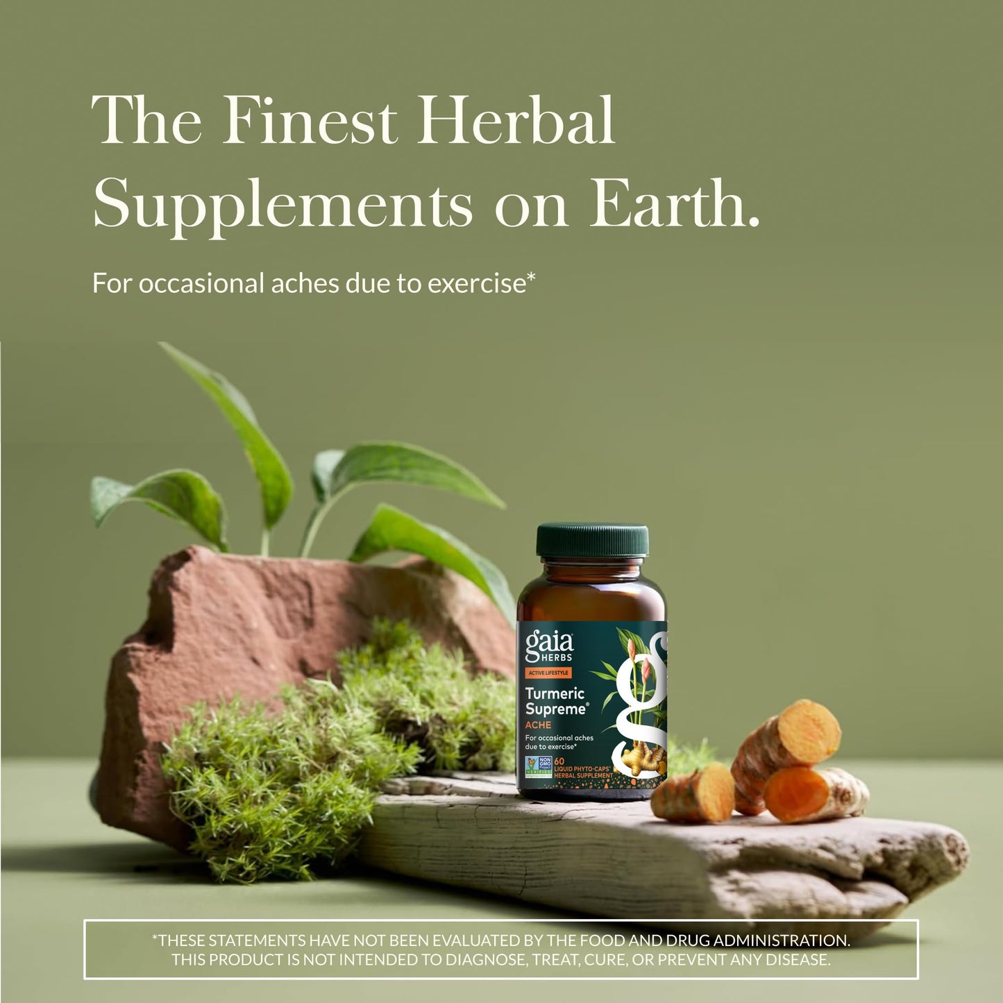 Gaia Herbs Turmeric Supreme Ache Relief Capsules, 120 Count