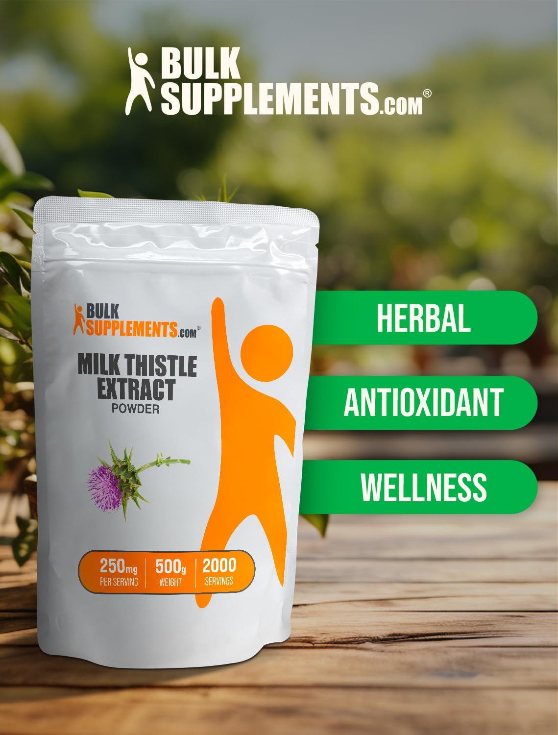 BulkSupplements Milk Thistle Extract Powder 17.64 Ounce