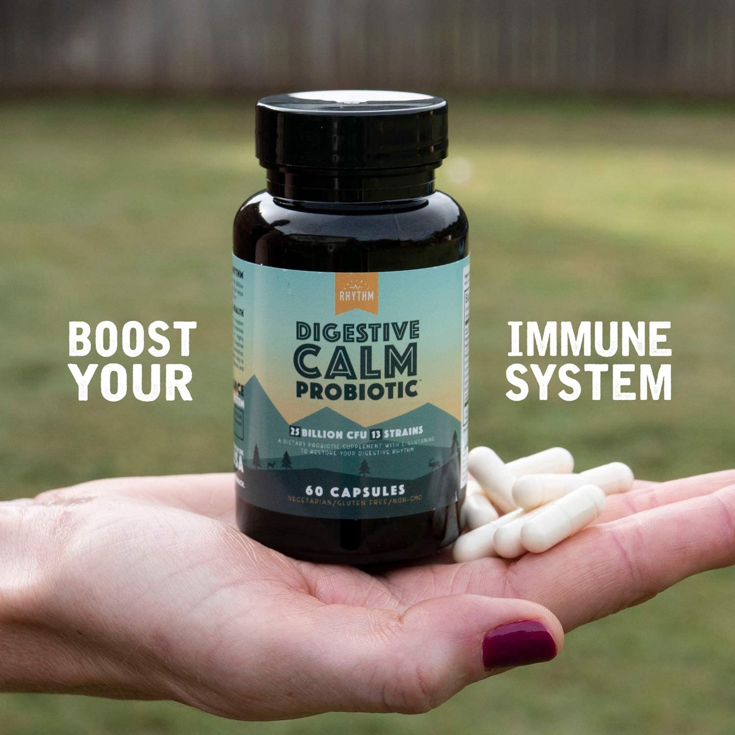 Natural Rhythm Calm Digestion Bundle - Triple Calm Magnesium Capsules (120 Capsules) + Digestive Calm Probiotic Capsules (60 Capsules)