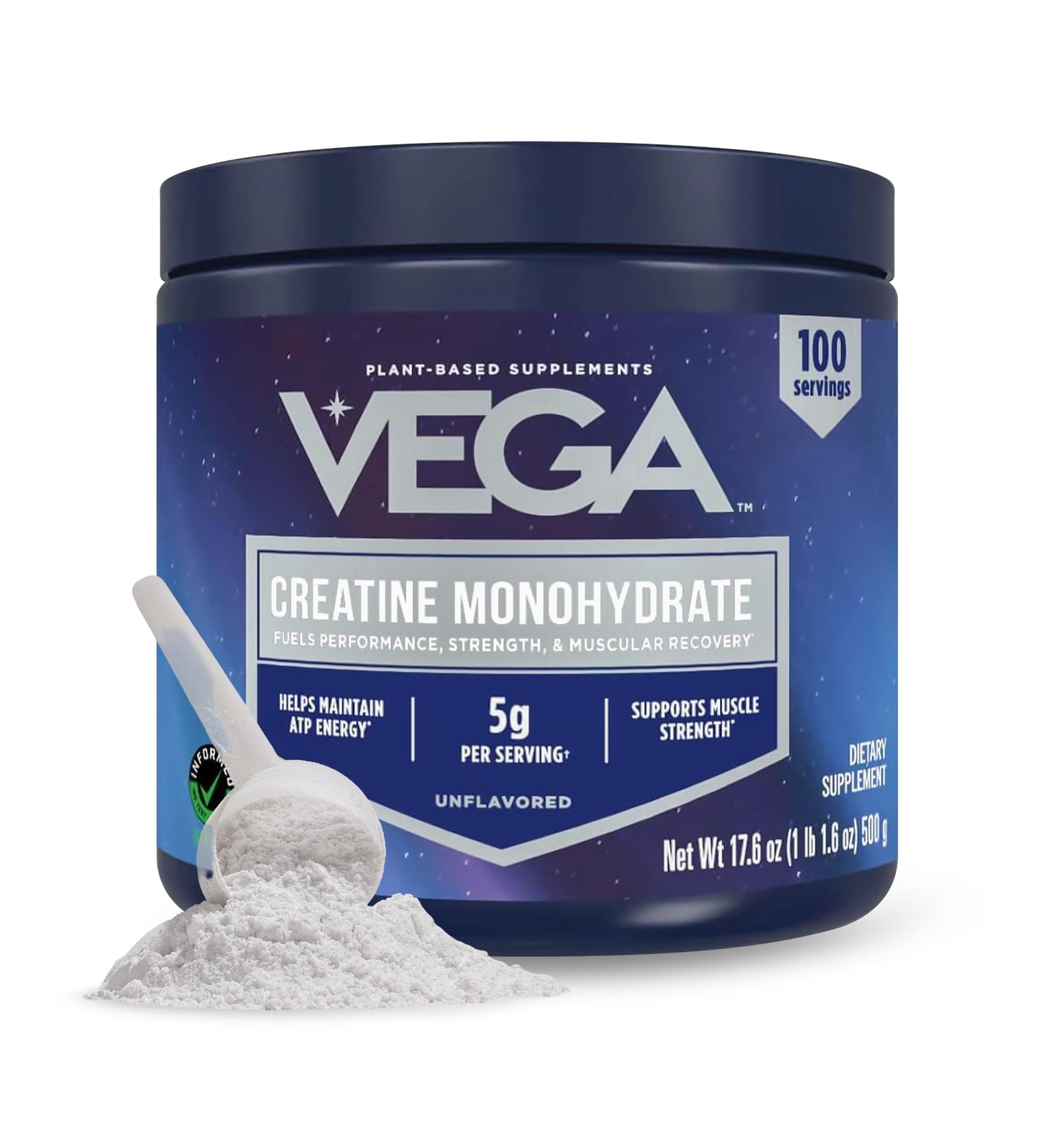 Vega Micronized Creatine Monohydrate Powder 17.9 oz