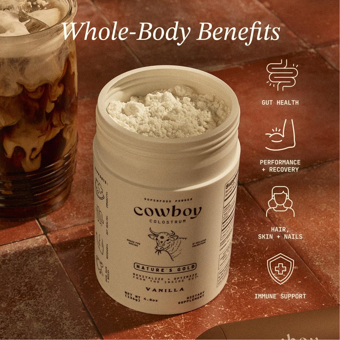 COWBOY COLOSTRUM Grass-Fed Colostrum Powder 4.8 Ounce