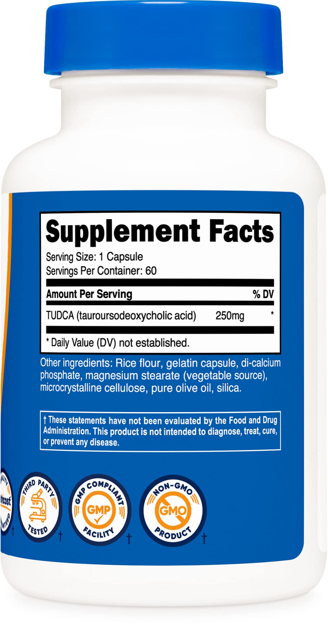 Nutricost Tudca 250mg Capsules, 180 Count