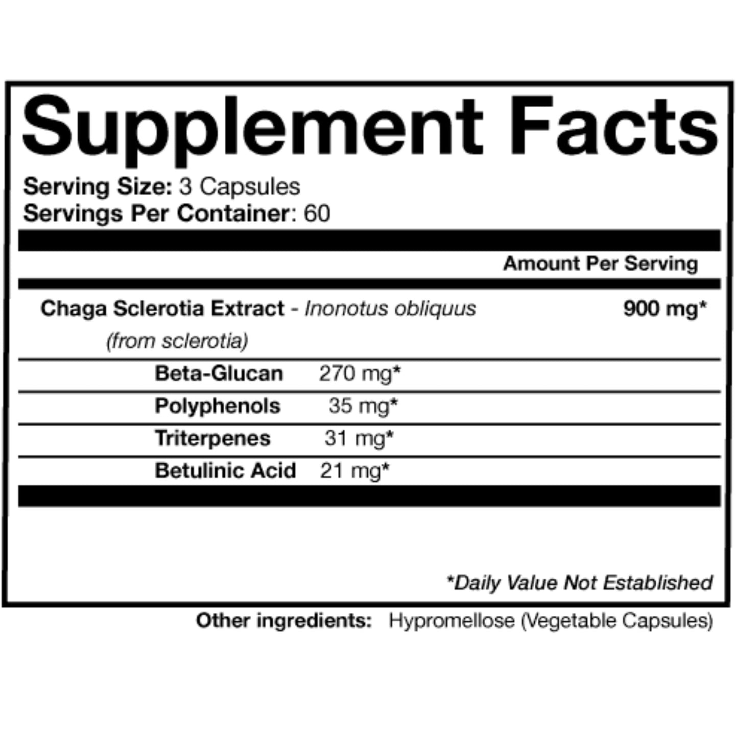 ORIVeDA Chaga Capsule 180 Count