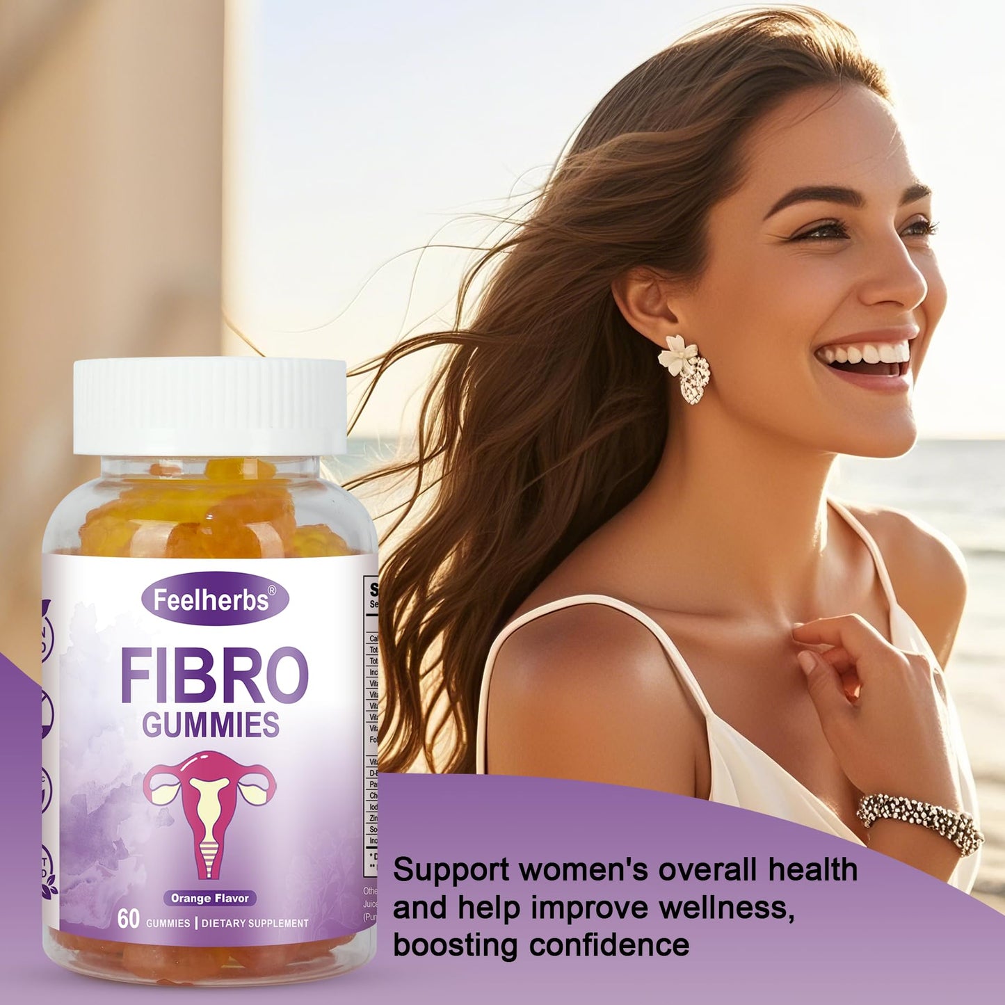 Feelherbs Fibro Gummies for Women, 60 Gummies