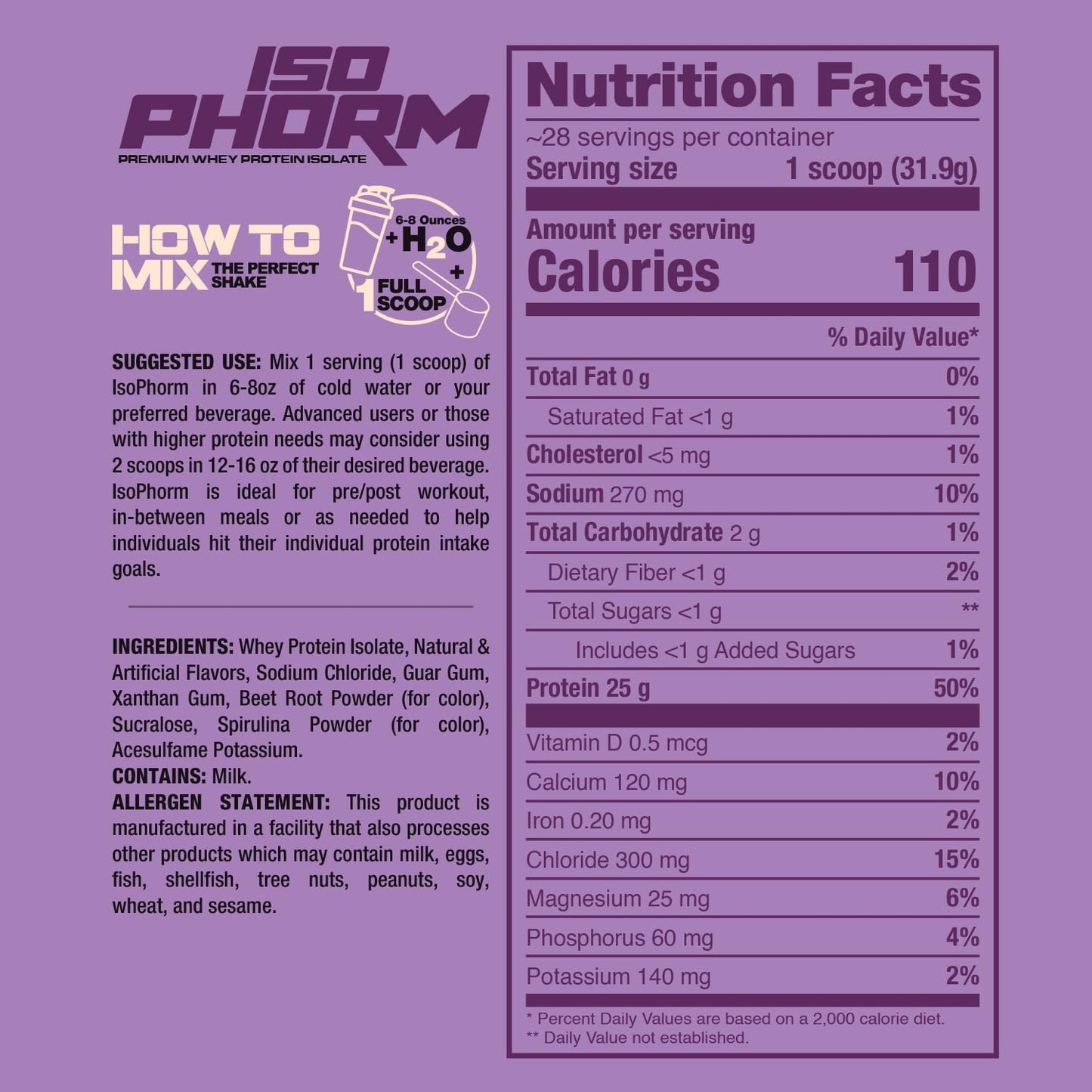 DRAGON PHARMA Isophorm Hydrolized Whey Protein Isolate Powder, 32 Servings, 2 lb
