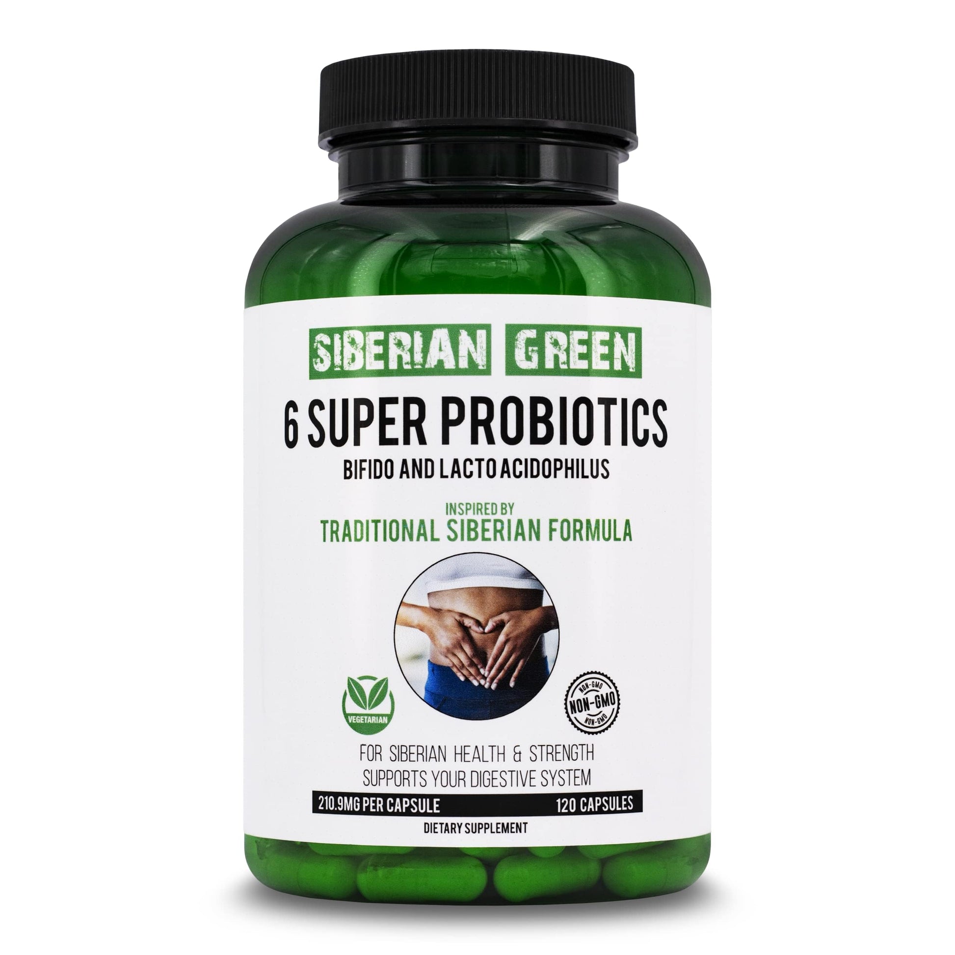 Siberian Green 6 Super Probiotics Capsules 120 Count