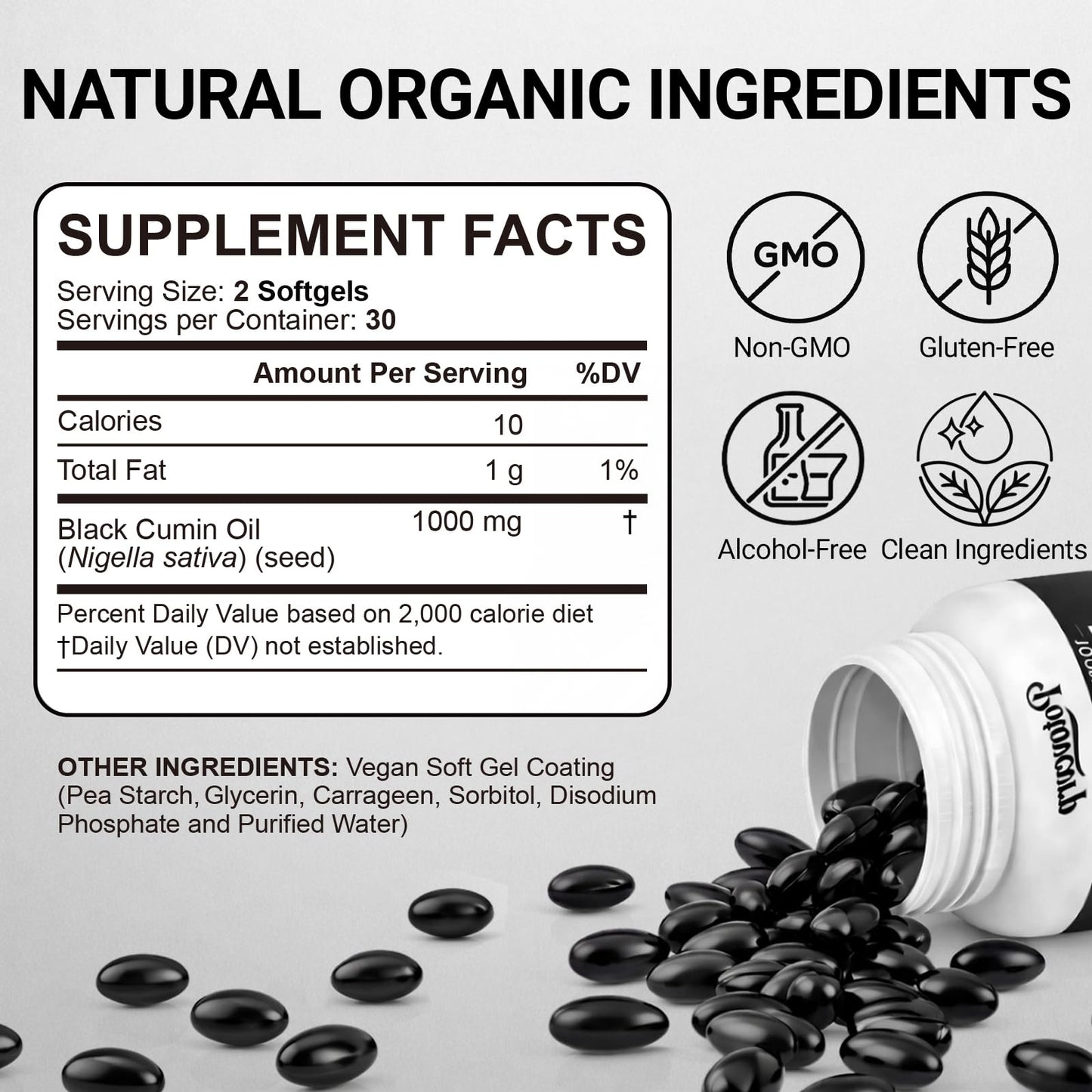 Potovcvrp Ethiopian Black Seed Oil Capsules 60 Capsules