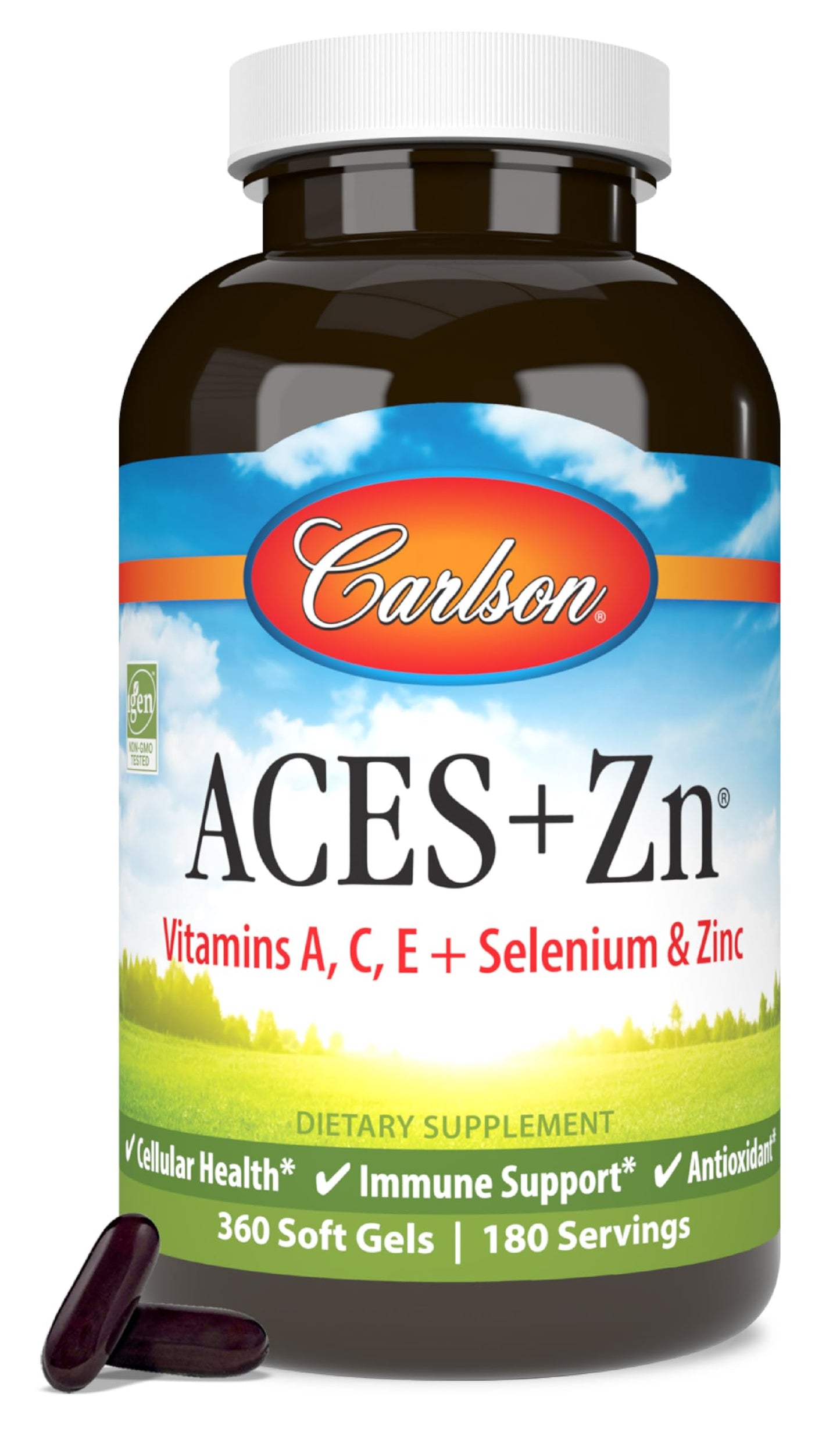 Carlson ACES + Zn Multivitamin Softgels, 360
