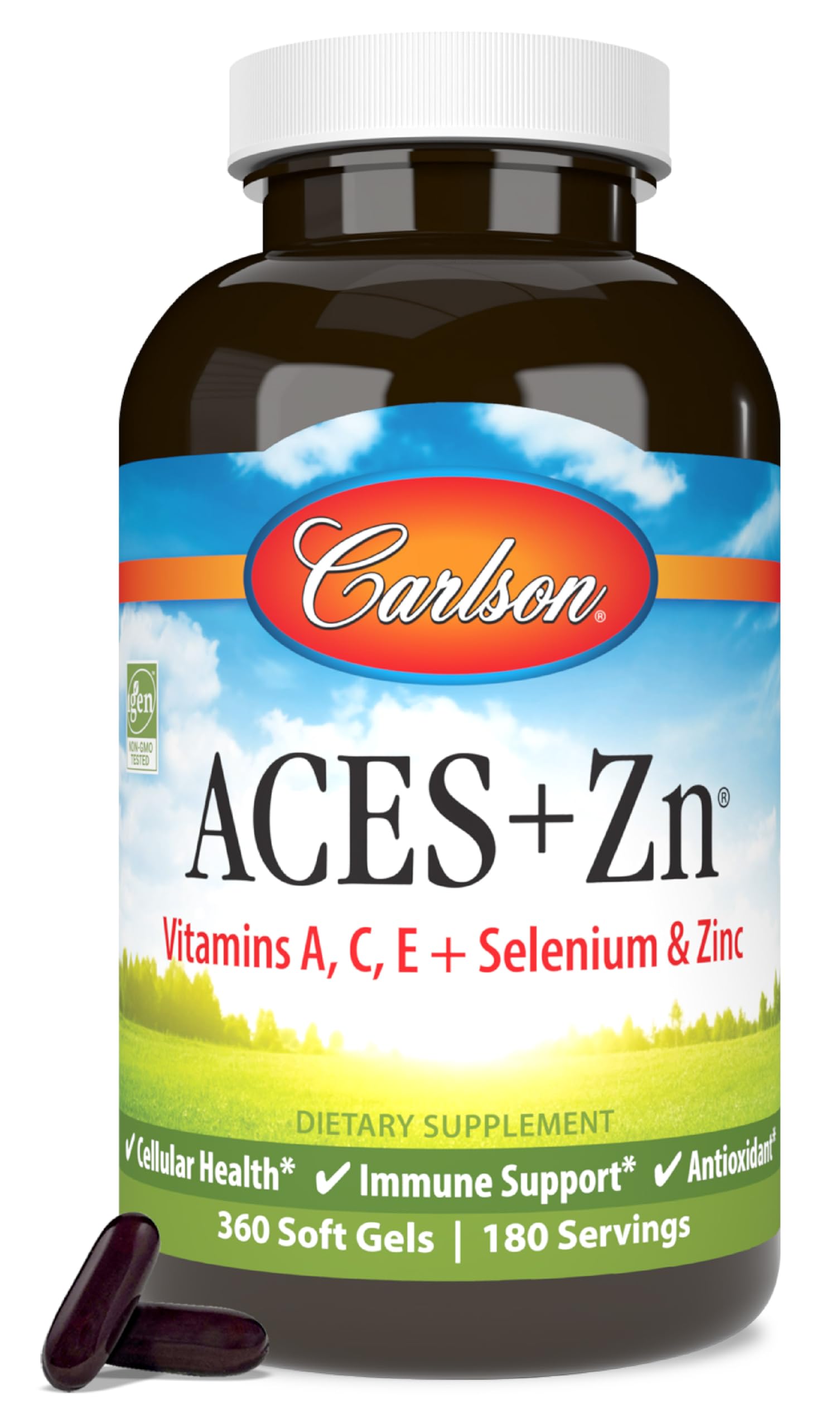 Carlson ACES + Zn Multivitamin Softgels, 360