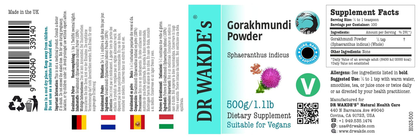 DR WAKDE's Gorakhmundi (Sphaeranthus indicus) Powder 35.274