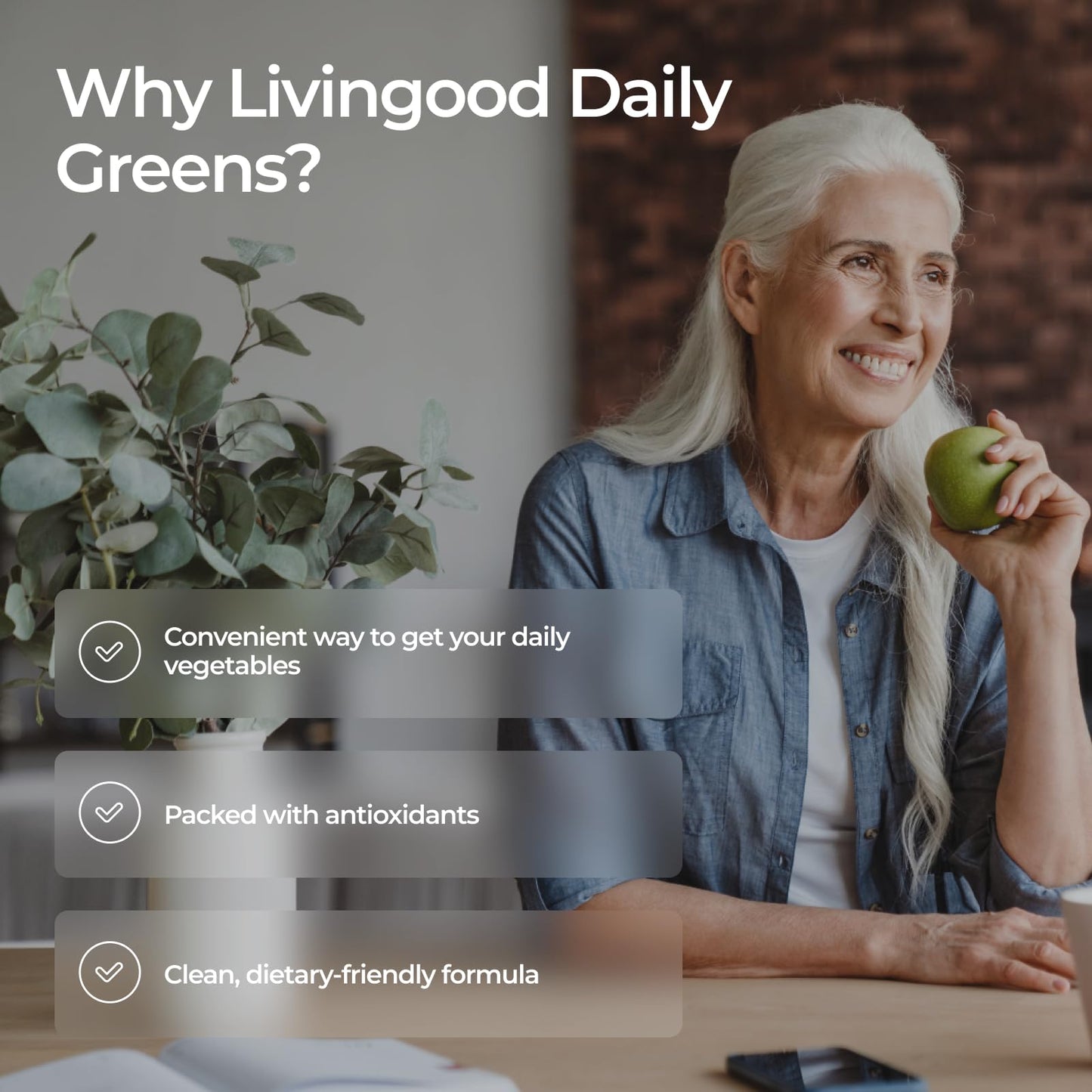 Livingood Daily Greens Capsules, 120 Count