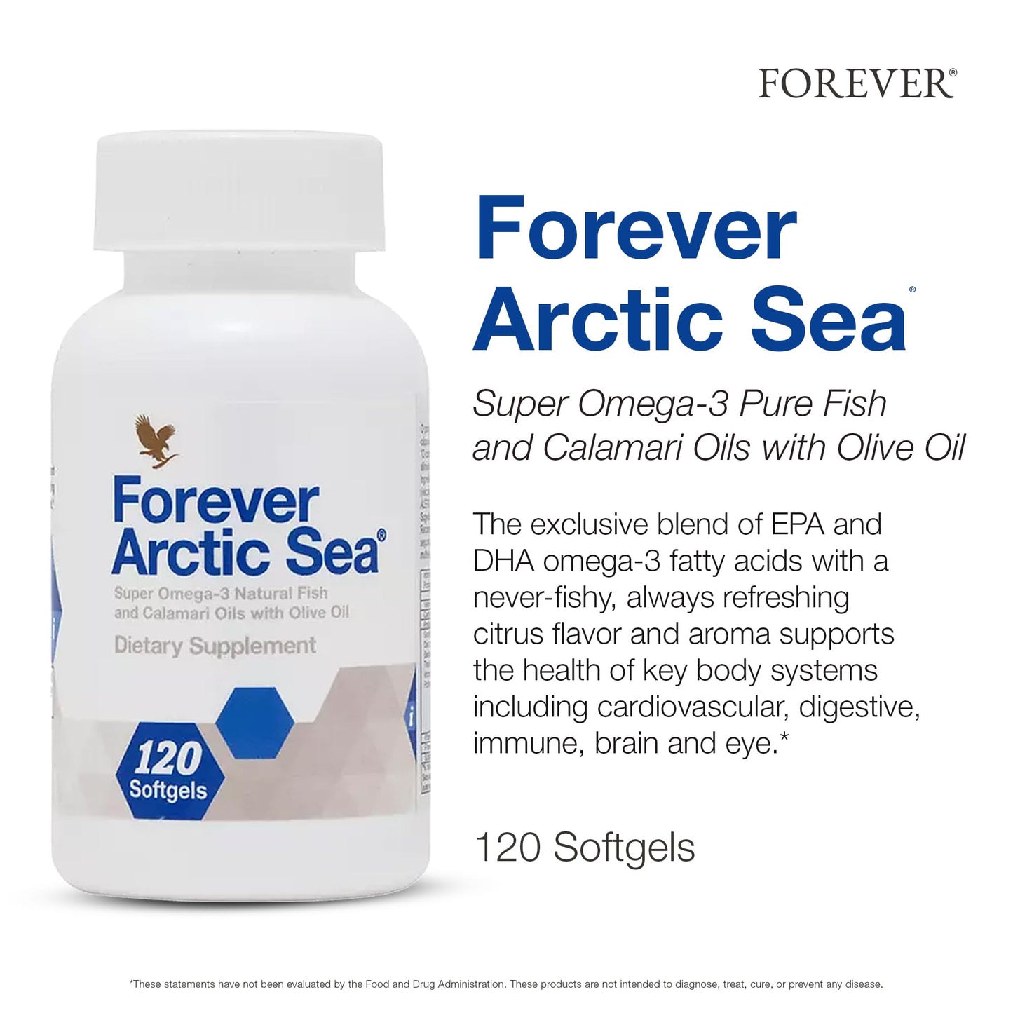 Forever Living Products Arctic Sea Omega-3 Softgels 120