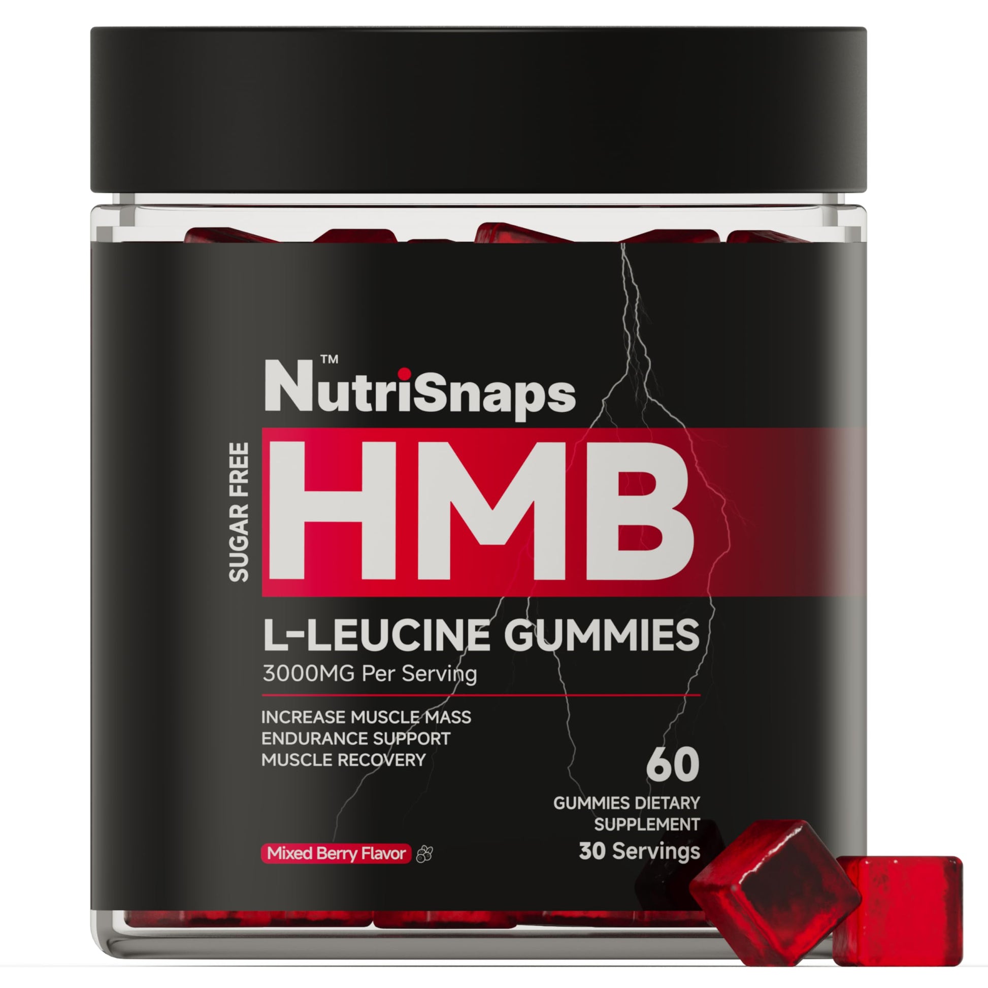 Nutrisnaps HMB and Leucine Gummies, 60 Count