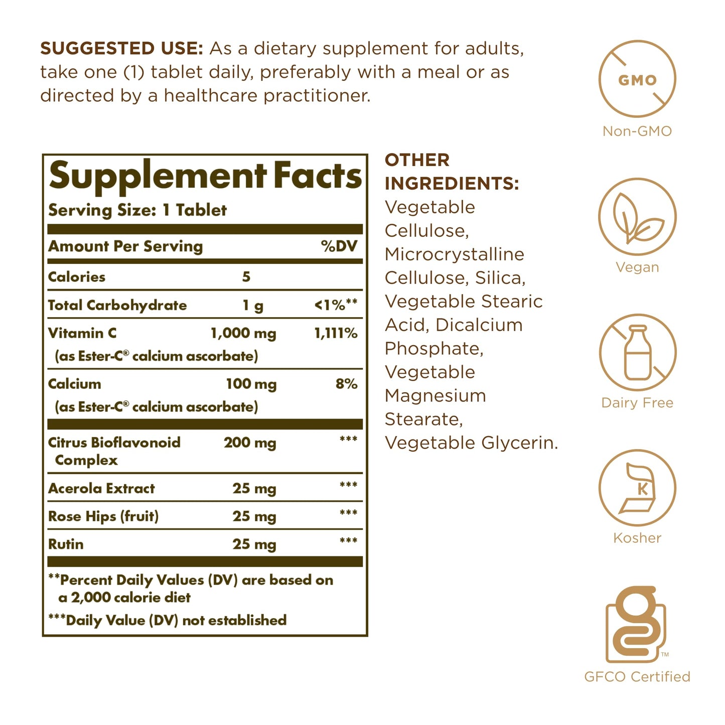 Solgar Ester-C Plus 1000 mg Vitamin C (Ascorbate Complex) 360 Tablets