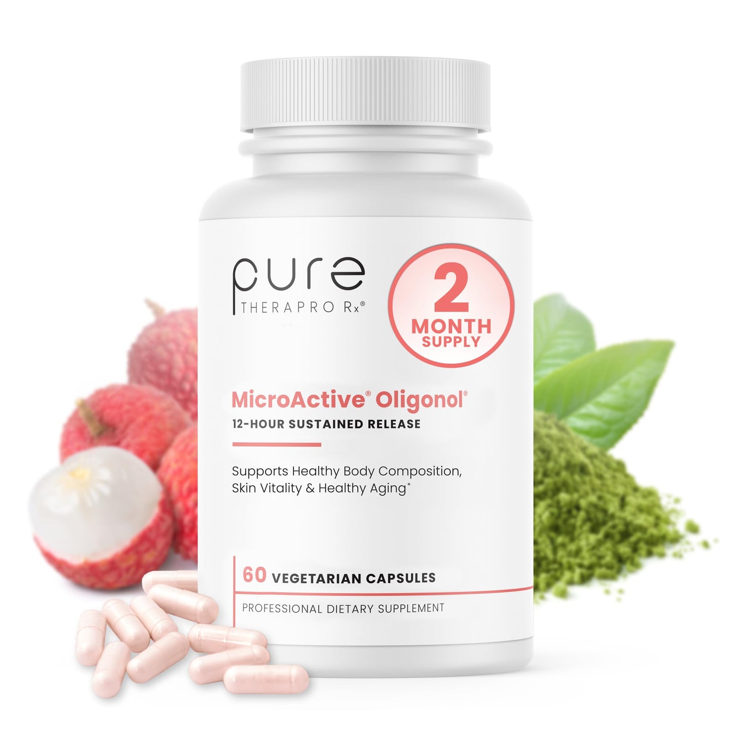 Pure Therapro Rx MicroActive Oligonol Capsules, 60 Count