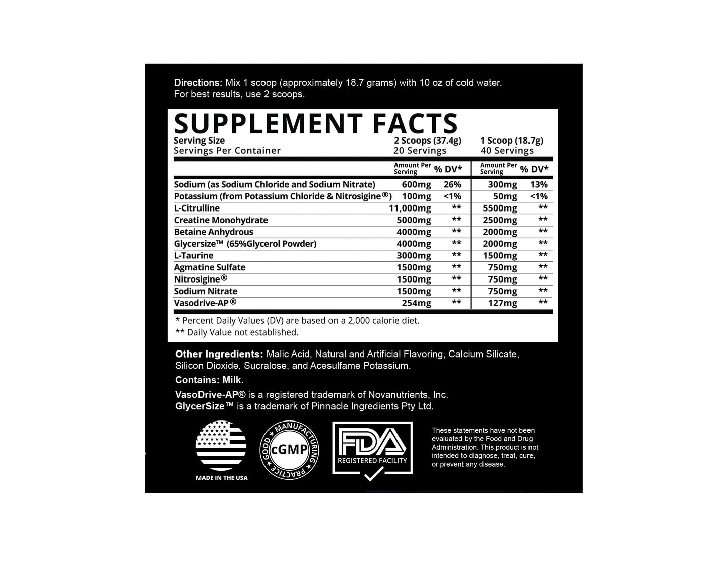 Valhalla Labs Fenris' Fury Stim Free Pre-Workout Powder 26.4