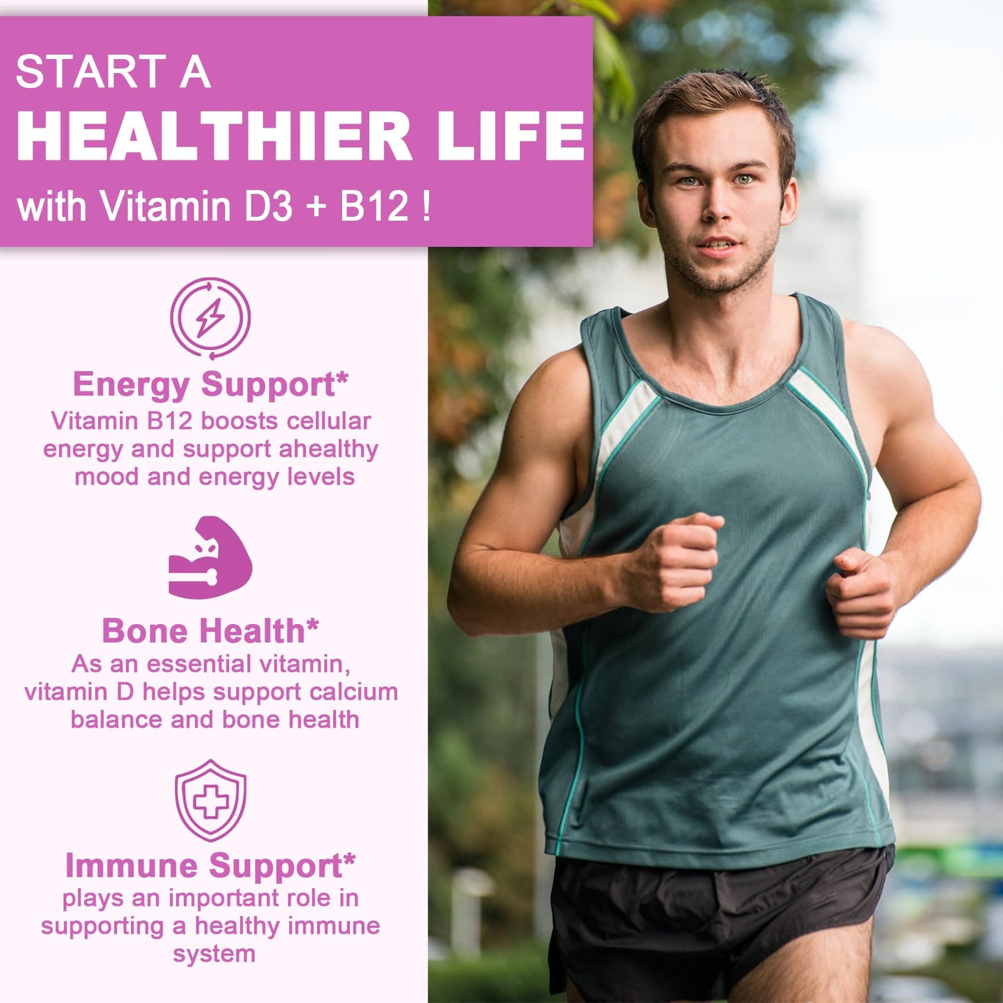 NEVISS Sugar-Free CoQ10-250mg Filled Gummies and Vegan Vitamin D3 5000IU & Methyl B12 1000mcg Gummies, 180 Gummies